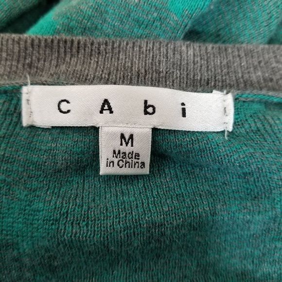Vintage CAbi M Cardigan Sweater Green Polka Dot Gray 903 Size M / US 6-8 / IT 42-44 - 4 Thumbnail
