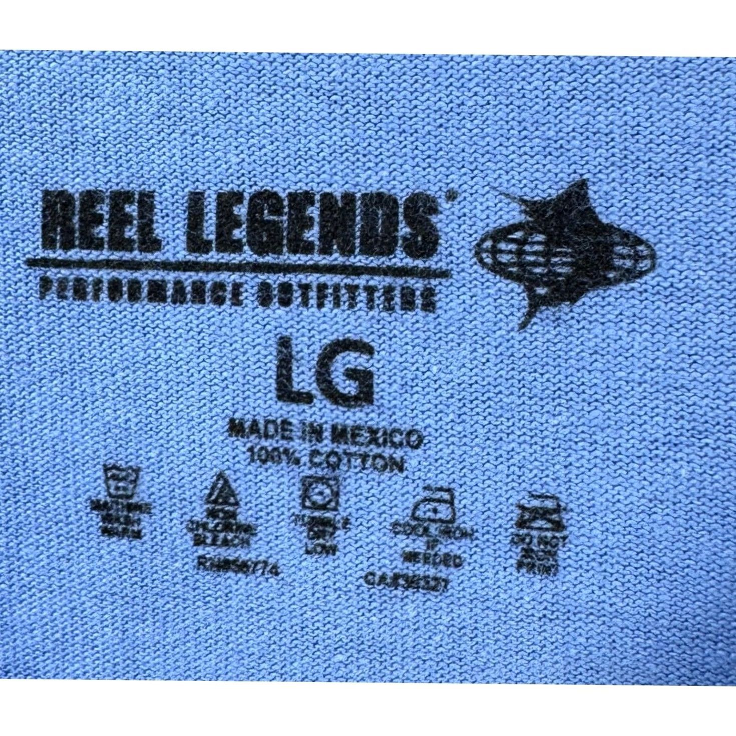 Vintage Reel Legends T-Shirt Crewneck Tee Men Large Blue Graphic Deep Water Short Sleeve Size US L / EU 52-54 / 3 - 4 Thumbnail