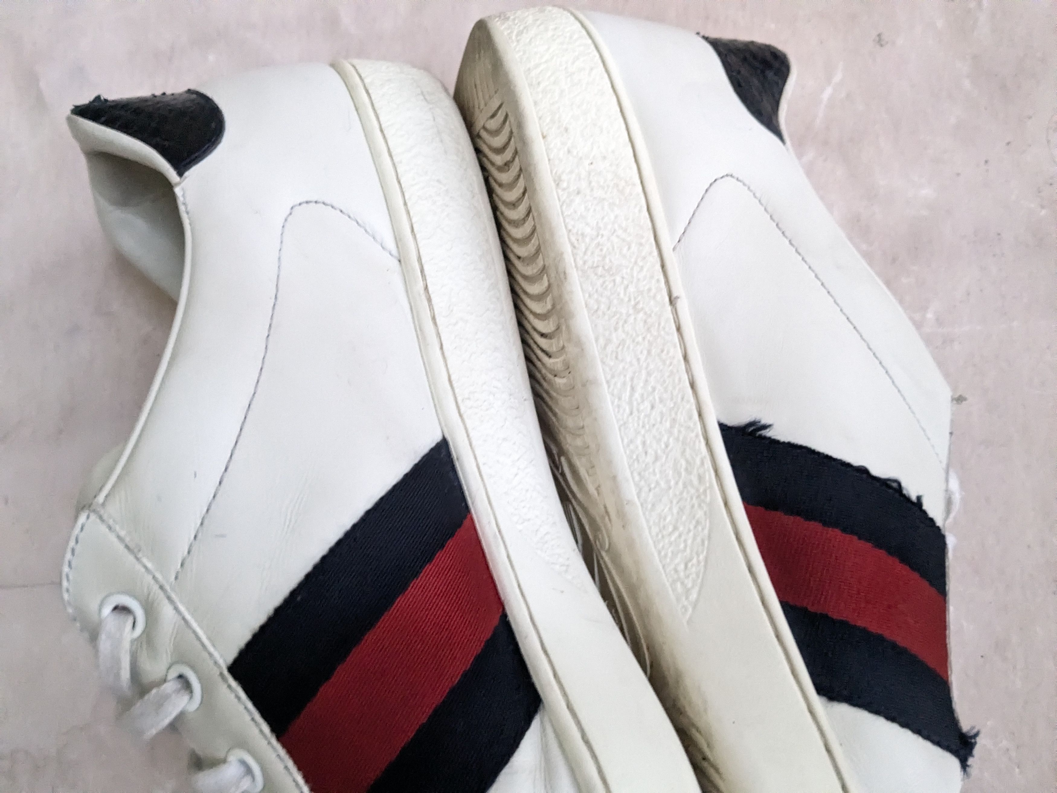 Gucci Gucci Ace White 12.5 Low Tops Leather Size US 12.5 / EU 45-46 - 14 Thumbnail