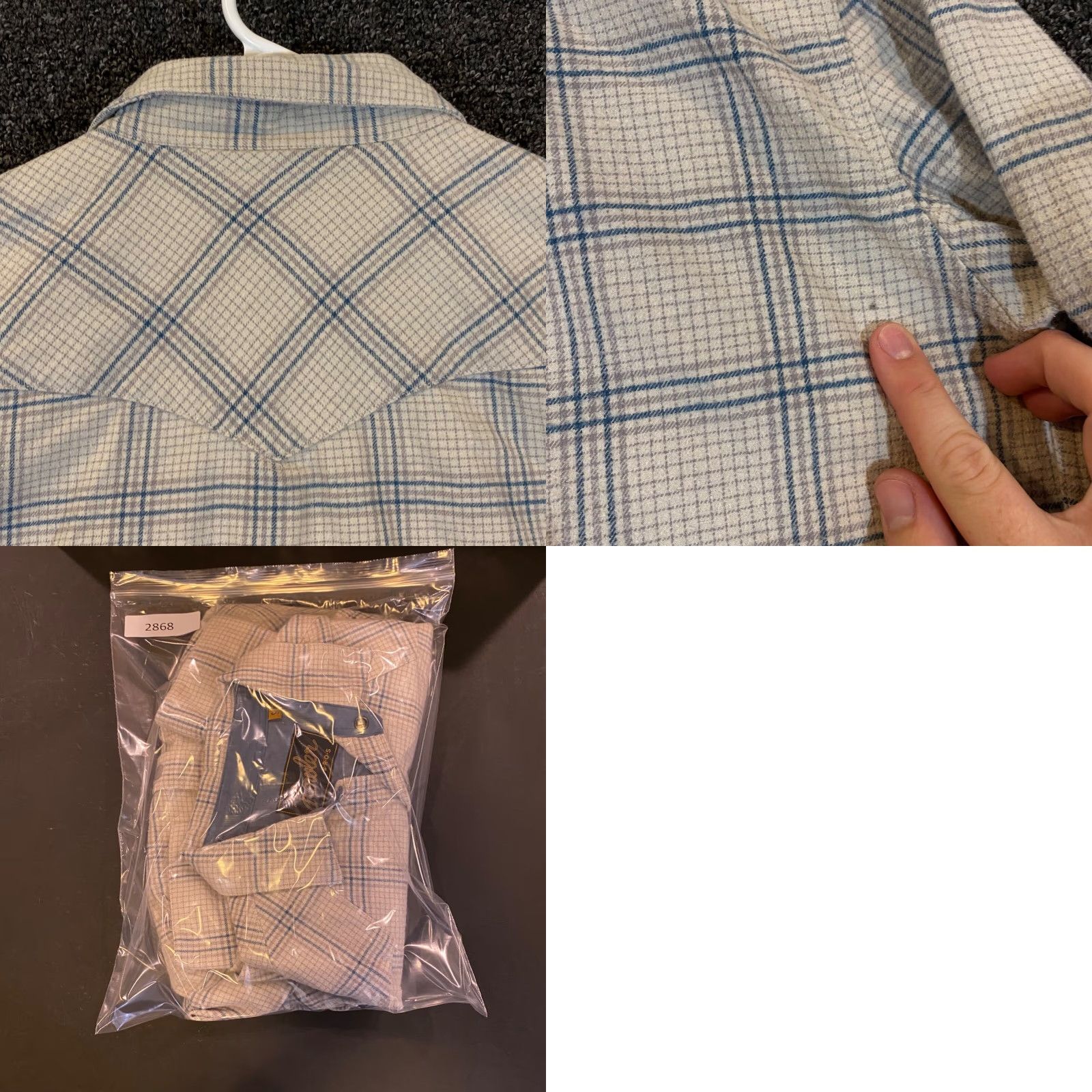 Howler Brothers Howler Brothers Shirt Mens S Gray Blue Plaid Snap Flannel Button Up Long Sleeve Size US S / EU 44-46 / 1 - 8 Thumbnail