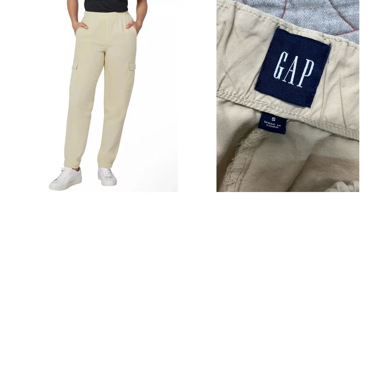 Gap GAP Pant Cargo Twill Tan Tapered Straight Women's Size Small Size 28" / US 6 / IT 42 - 8 Thumbnail