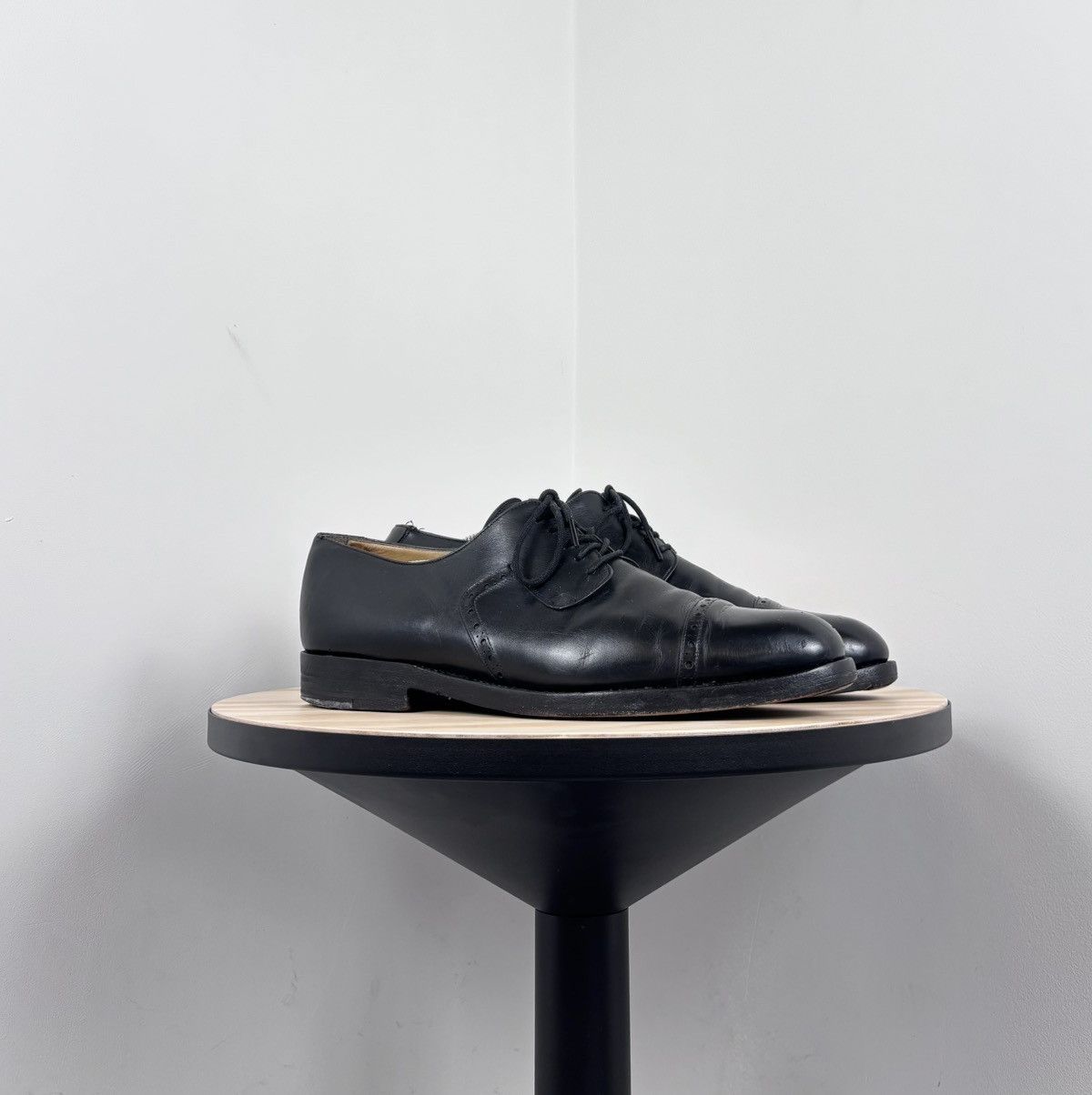 Handmade Regain Handmade Men’s Black Leather Oxford Dress Shoes Size US 9 / EU 42 - 1 Thumbnail