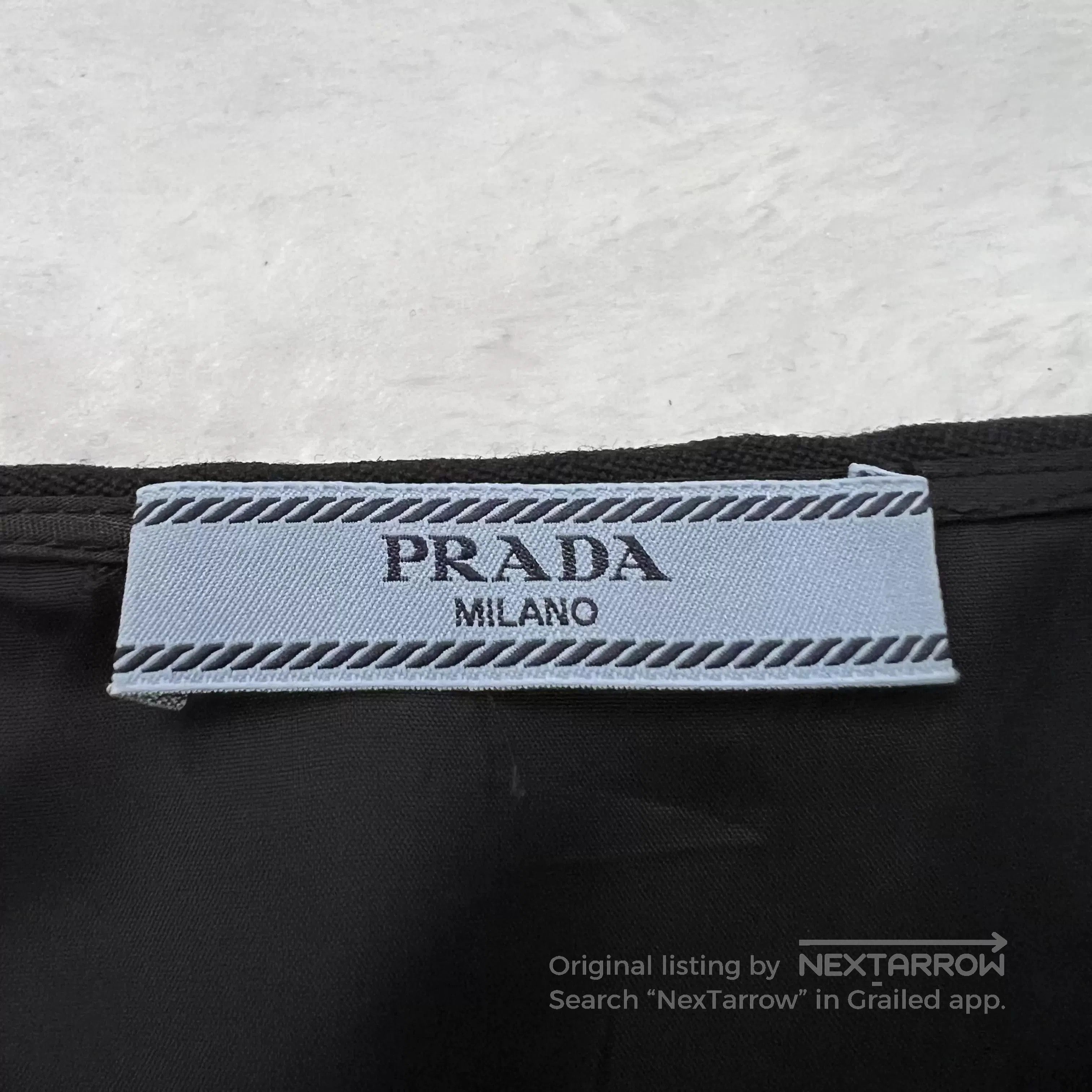 Prada PRADA Black A-line Skirt. Size 35" - 3 Thumbnail