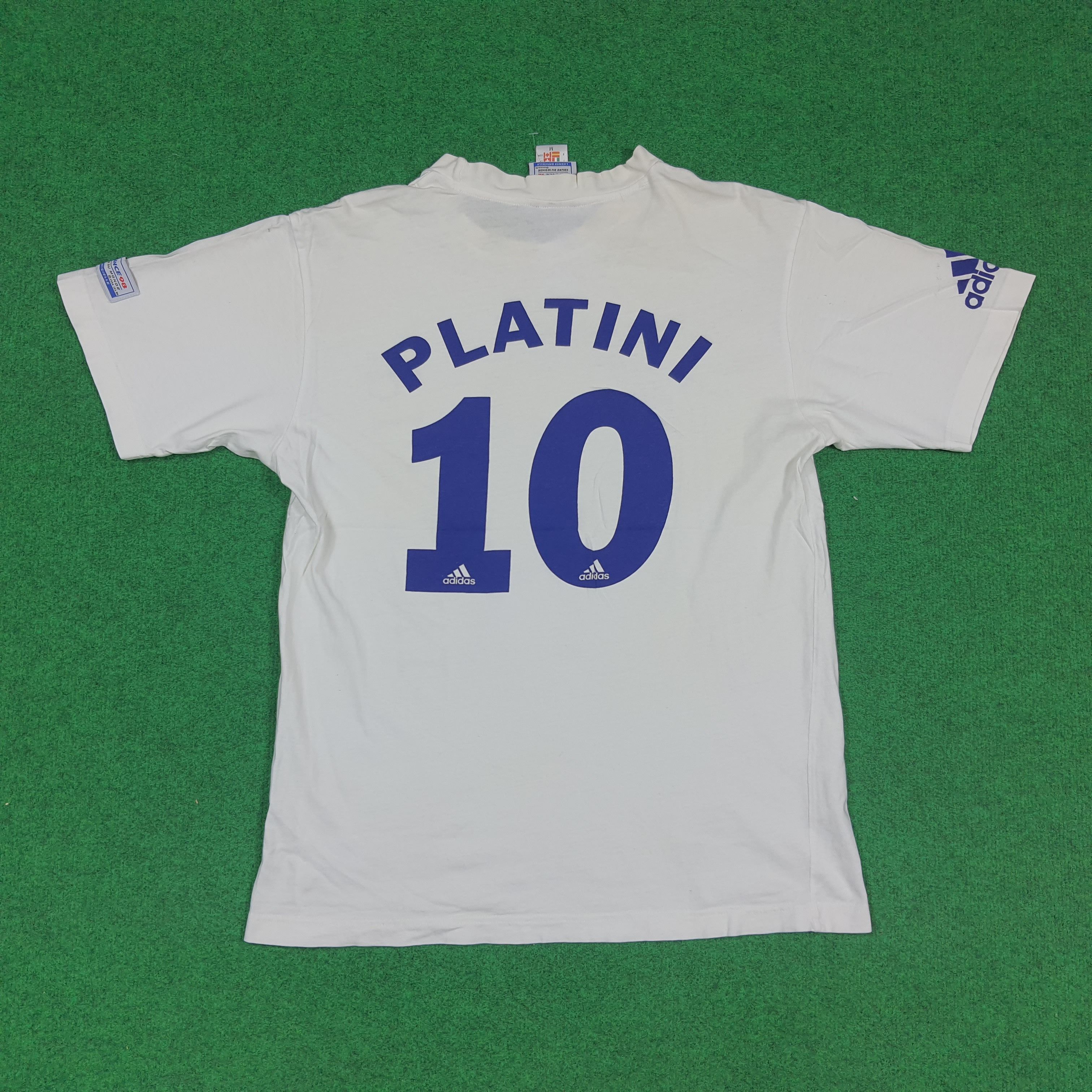 Adidas Vintage 90s Adidas Michel Platini France Tshirt C294N19 Size US M / EU 48-50 / 2 - 3 Thumbnail
