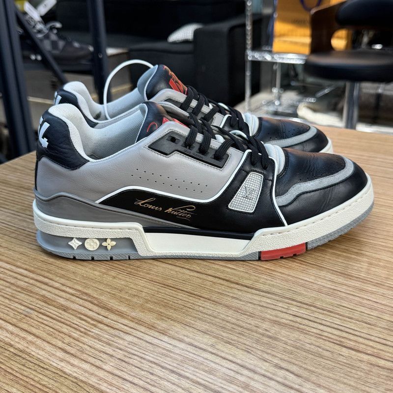 Louis Vuitton Louis Vuitton Trainer Sneakers in Black and Gray -2508 Size US 8 / EU 41 - 6 Thumbnail