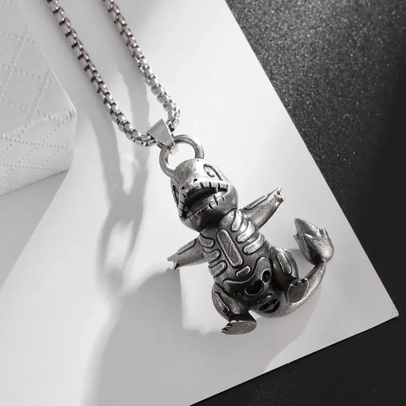 Jewelry Gothic Cute Dinosaur Necklace Size ONE SIZE - 3 Thumbnail