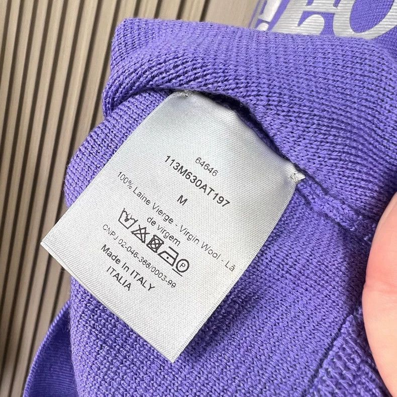 Dior Dior Reflective Knit Sweatshirt in Purple-2506 Size US M / EU 48-50 / 2 - 4 Thumbnail