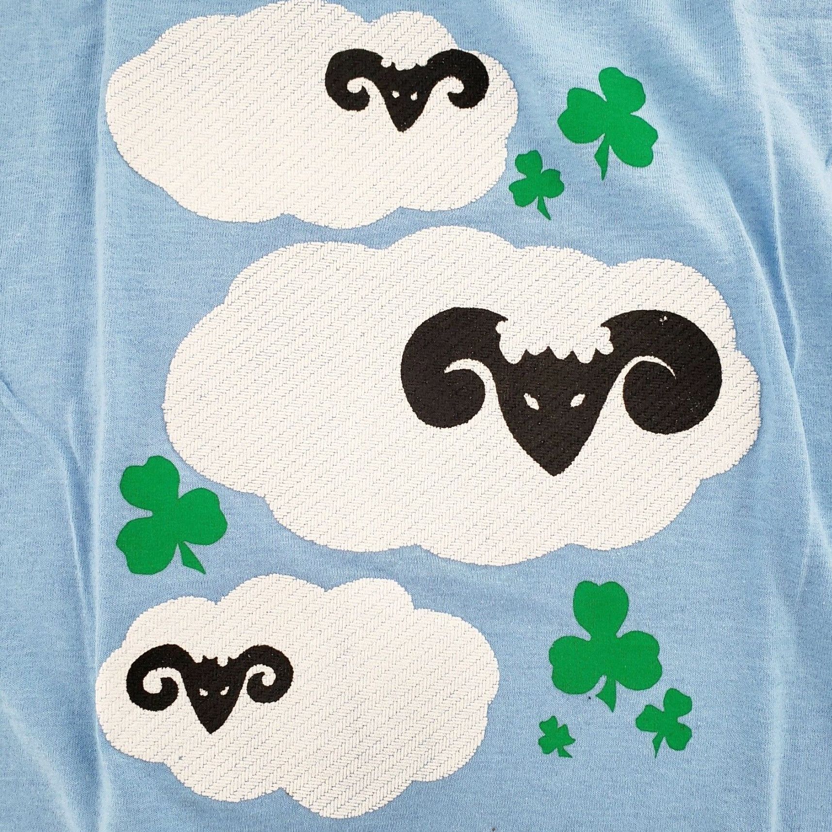Vintage VINTAGE Screen Stars Mens T-Shirt XL Black Blue Sheep Clovers 90s Outdoor All Seasons Lot of 2 Size US XL / EU 56 / 4 - 4 Thumbnail