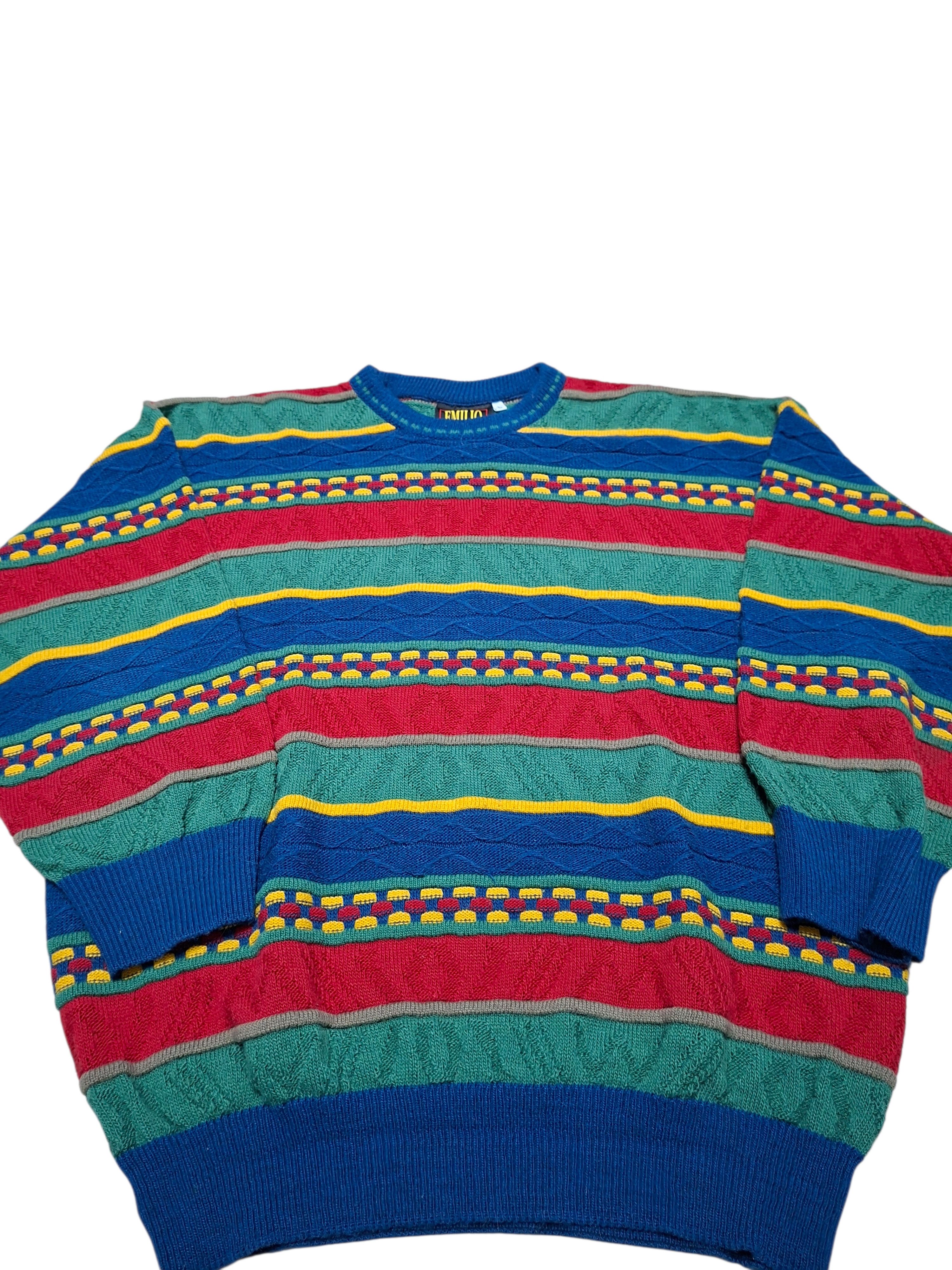 Other VINTAGE 90S MADE IN ITALY WOOL COOGI STYLE SWEATER Size US L / EU 52-54 / 3 - 2 Thumbnail