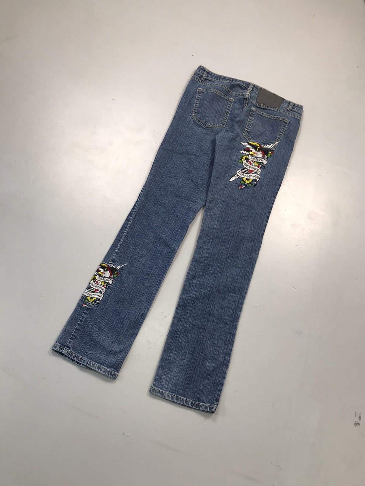 Ed Hardy Vintage Ed hardy embroidered denim Size 32" / US 10 / IT 46 - 11 Thumbnail