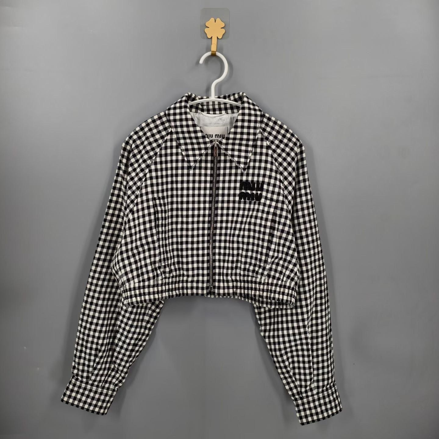 Miu Miu Miu Miu Casual Cropped Black Jacket XS Women Size XS / US 0-2 / IT 36-38 - 1 Thumbnail