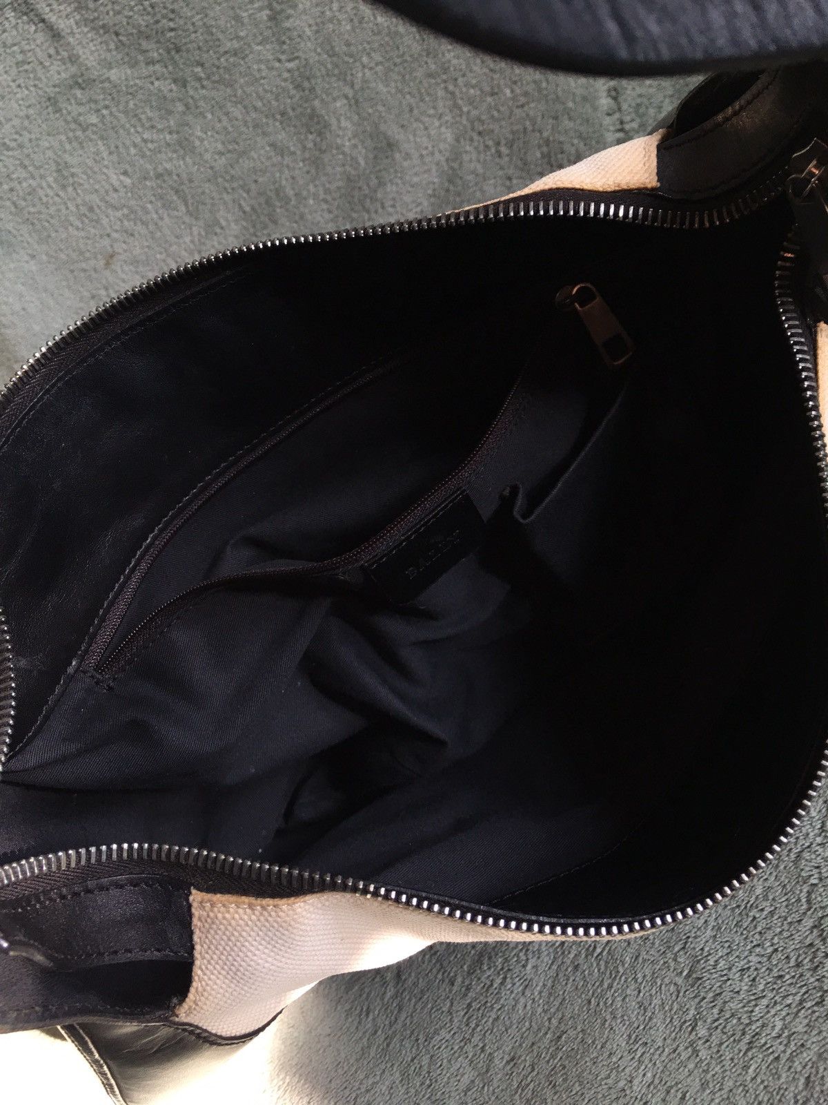 Bally BALLY Leather Canvas Black White Shoulder Bag Handbag Size ONE SIZE - 8 Thumbnail