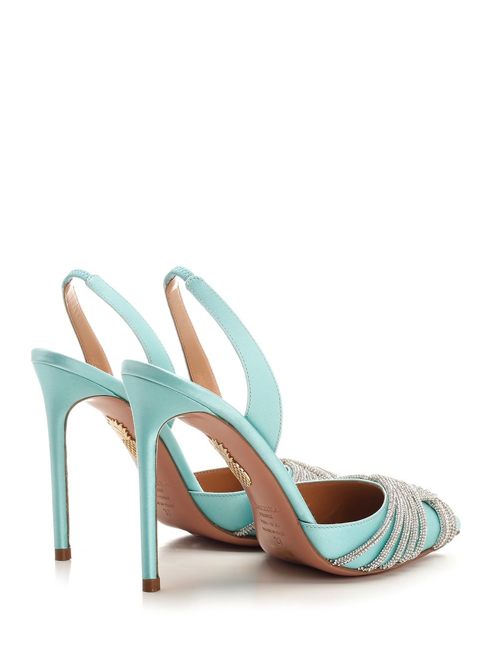 Aquazzura o1srvl11e1024 Heel in Blue Size US 9 / IT 39 - 3 Thumbnail