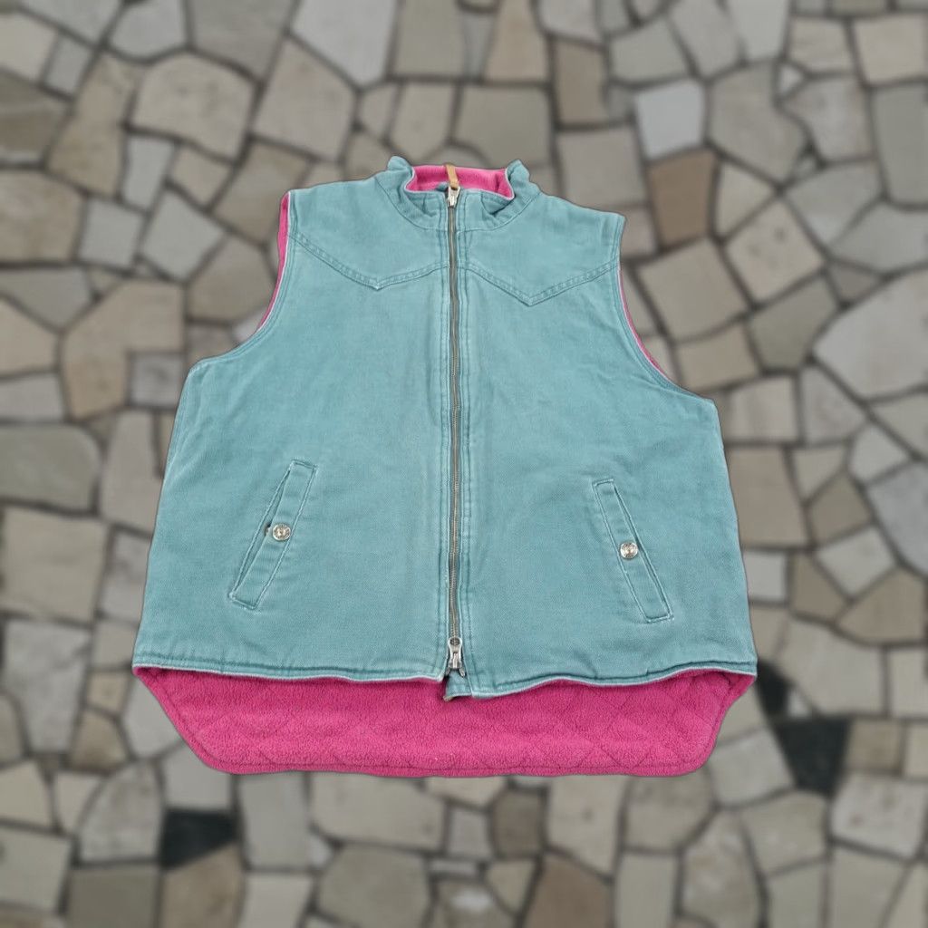 Roper Roper Range Gear Vest Womens Blue Canvas Fleece Lined Ranch Chore Work Cowboy Size M / US 6-8 / IT 42-44 - 1 Thumbnail