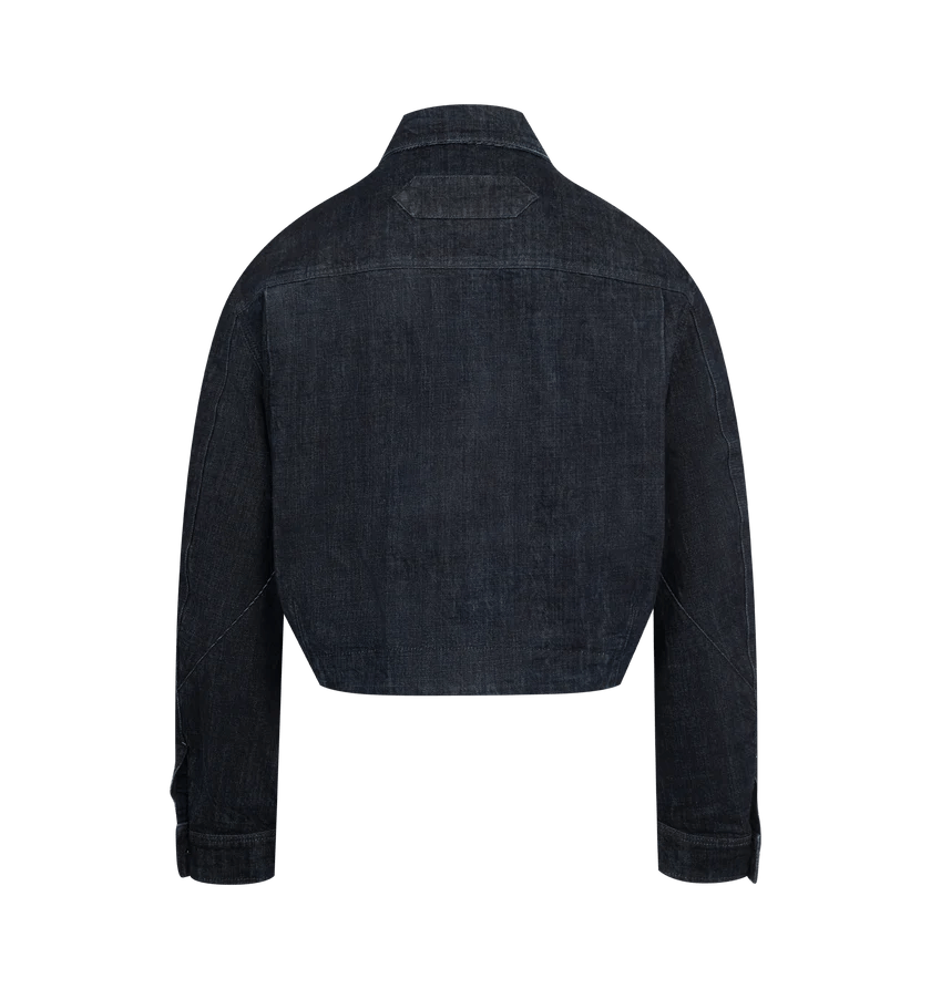 Jacquemus o1h1sh11225 Canevas De-Nimes Denim Jacket in Dark Nevy Blue Size US M / EU 48-50 / 2 - 2 Thumbnail