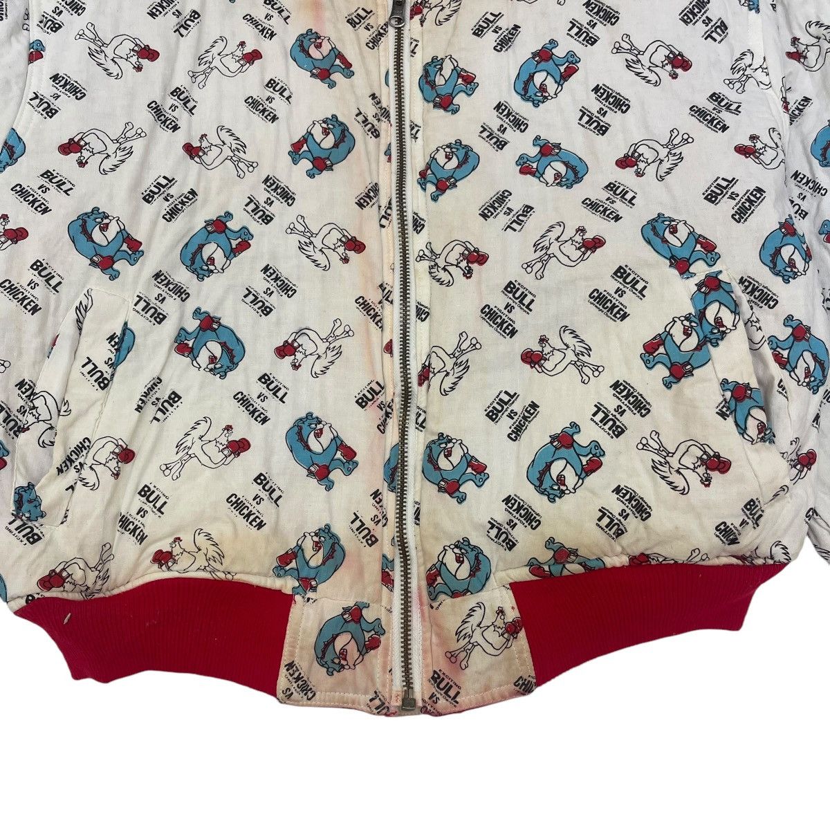 Japanese Brand Vintage Exciting BULL vs Fighting Chicken Reversible Jacket Size US M / EU 48-50 / 2 - 15 Thumbnail