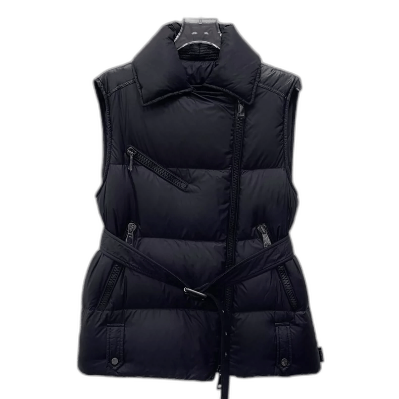 Moncler Moncler Black Padded Vest with Belt Size XXS / US 00 / IT 34 - 1 Thumbnail
