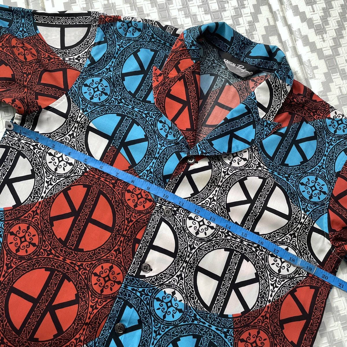 Kansai Yamamoto Vintage design Kansai O japanese pattern shirt Size US L / EU 52-54 / 3 - 9 Thumbnail