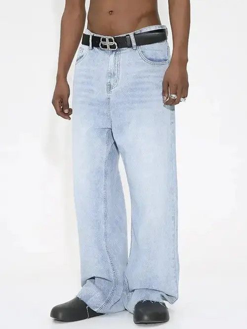 Other Washed distressed loose baggy jeans y2k Size US 34 / EU 50 - 4 Thumbnail