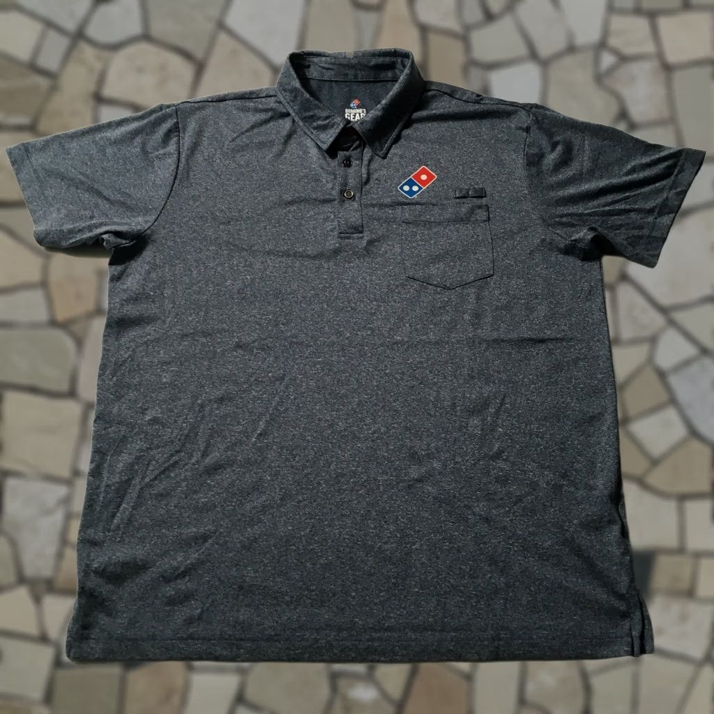 Vintage Domino's Polo Shirt L Men Blue Heather Short Sleeve Dominos Gear Polo Shirt Short Sleeve Uniform Pizza Delivery Size US L / EU 52-54 / 3 - 1 Thumbnail