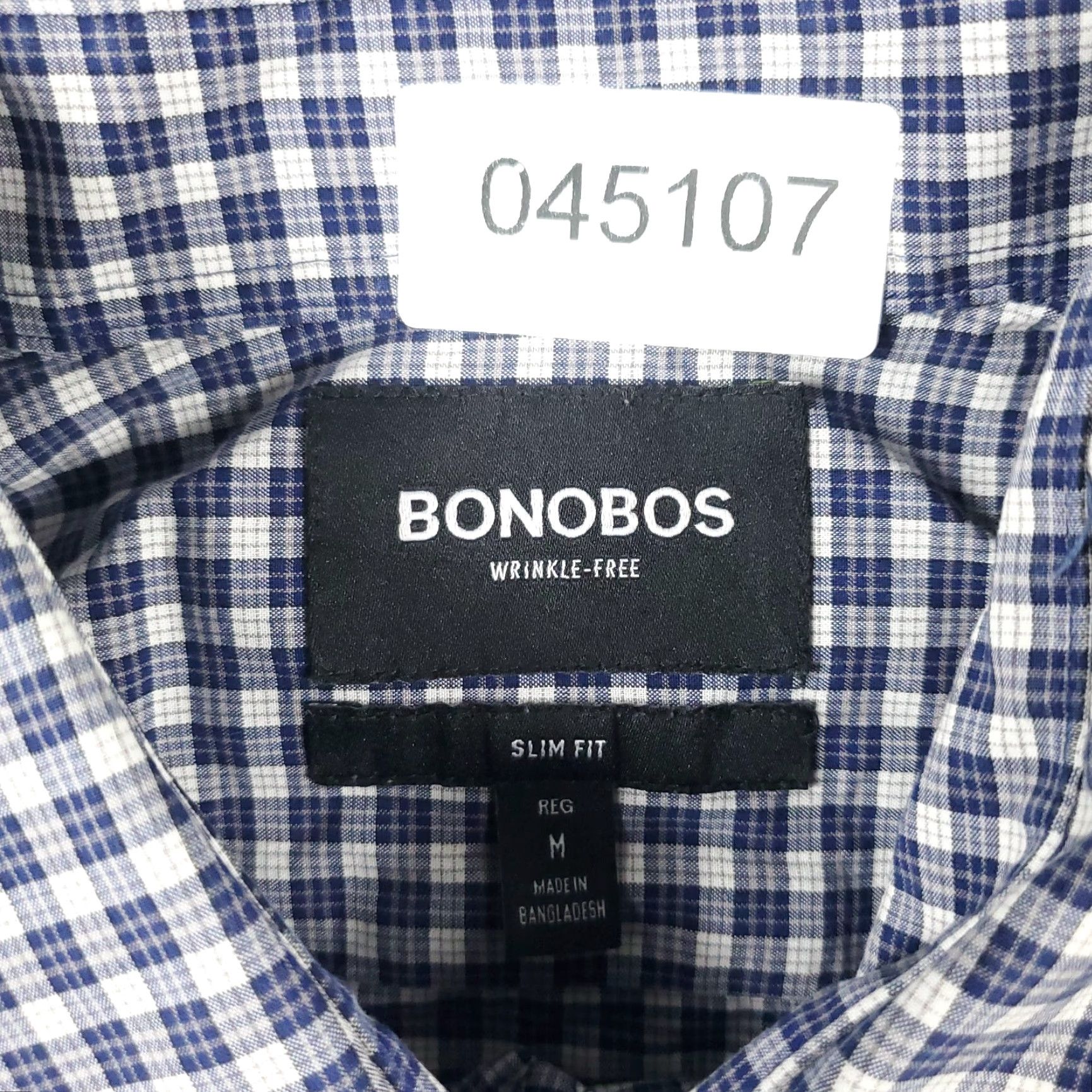 Bonobos Bonobos Shirt Mens Medium Blue Plaid Button-Up Long Sleeve Casual Business Formal Travel Workwear Modern Preppy Size US M / EU 48-50 / 2 - 6 Thumbnail