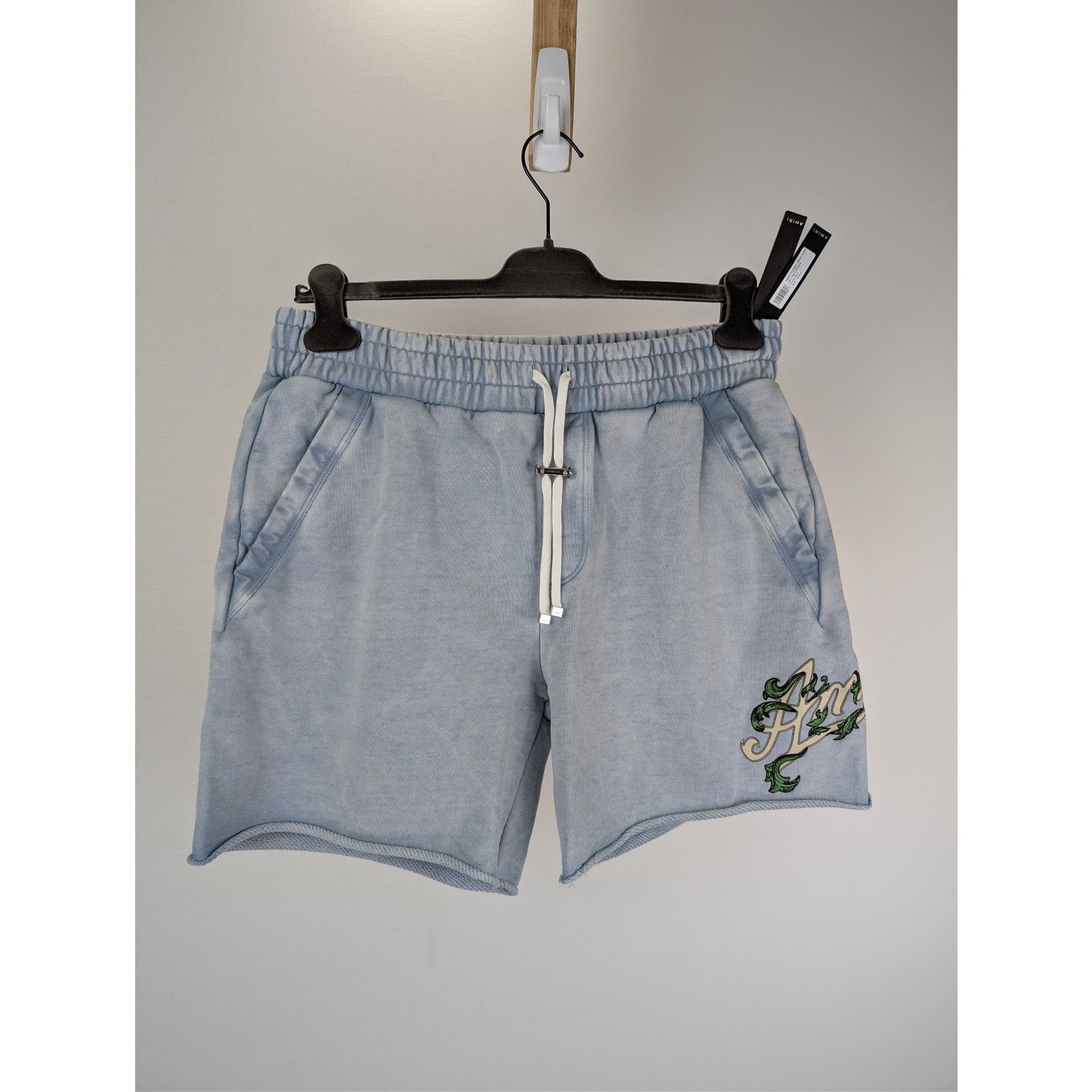 Amiri o1rshd1 Amiri Filigree Sweatshort Shorts in Ashley Blue Size US 32 / EU 48 - 9 Thumbnail