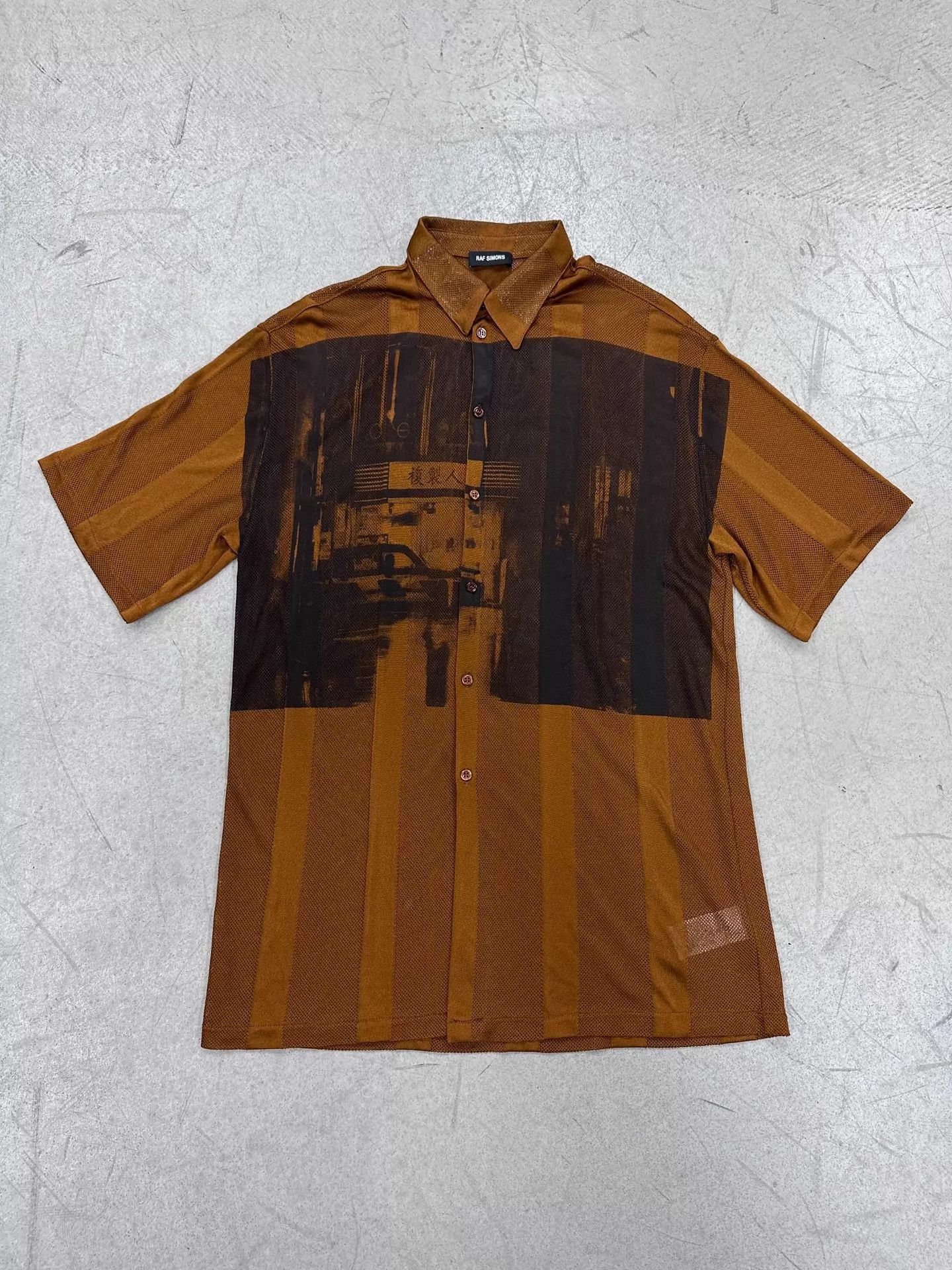 Raf Simons Multi Graphic Striped Short Sleeve Shirt Size US S / EU 44-46 / 1 - 1 Thumbnail