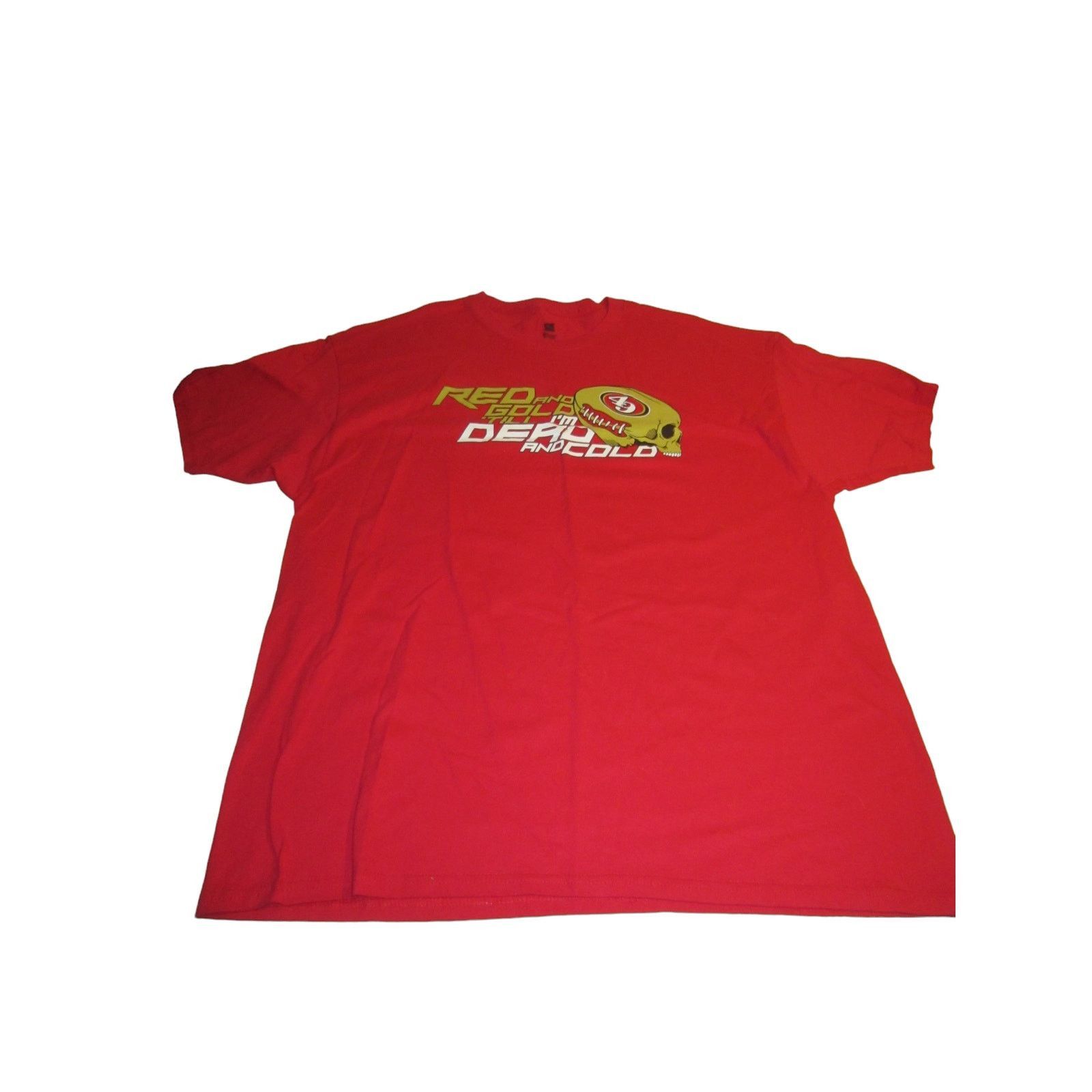 Hanes 49ers Graphic Tee Red & Gold Till I’m Dead & Cold XL Size US XL / EU 56 / 4 - 2 Thumbnail