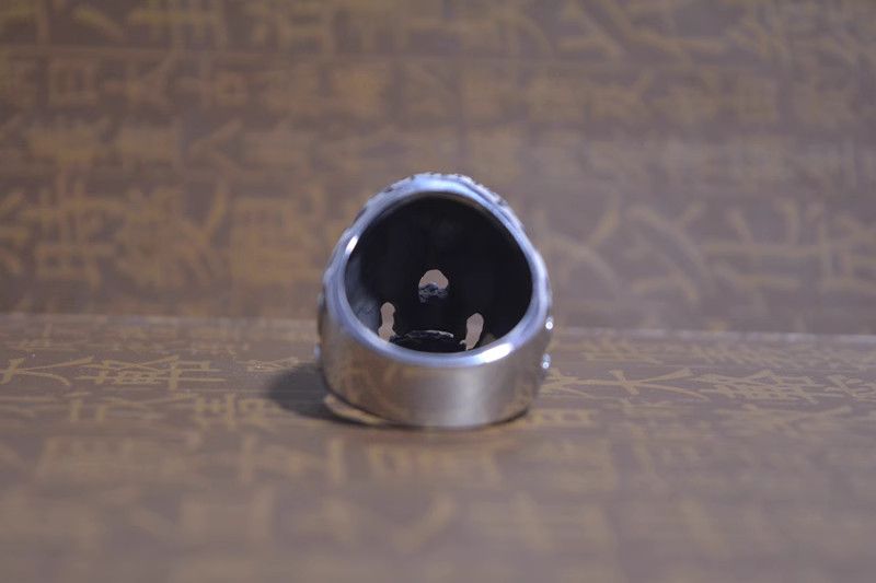 Jewelry Skull Dark Jewelry Rings Open Size Chrome Ring (Size 7-13) Size ONE SIZE - 5 Thumbnail