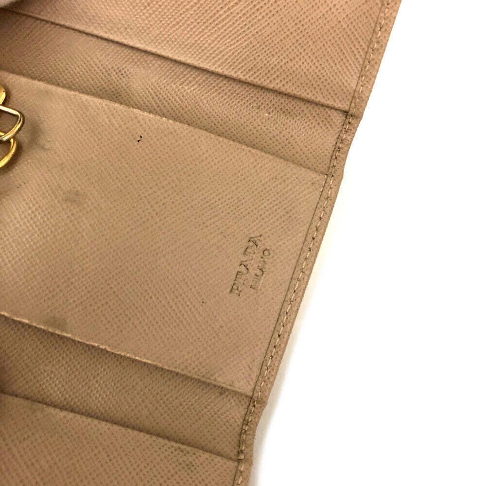 Prada PRE-ORDER Prada Saffiano 4 Key Holder Beige Size ONE SIZE - 8 Thumbnail
