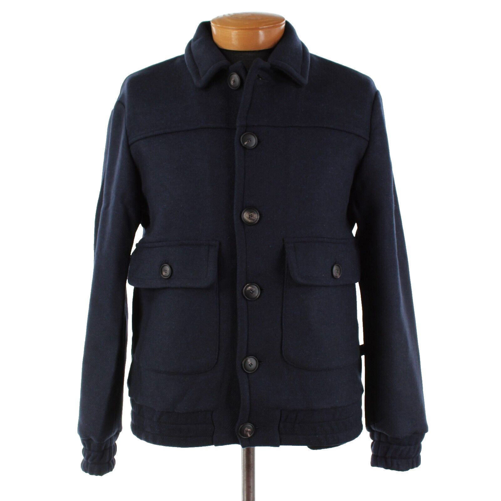 Handpicked Jacket Size L US In Blue Wool Blend