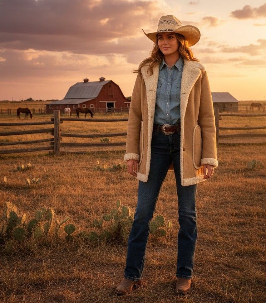 Other WIMAN Rancher Jacket Shearing Jacket Sheepskin Penny Lane Size M / US 6-8 / IT 42-44 - 5 Thumbnail