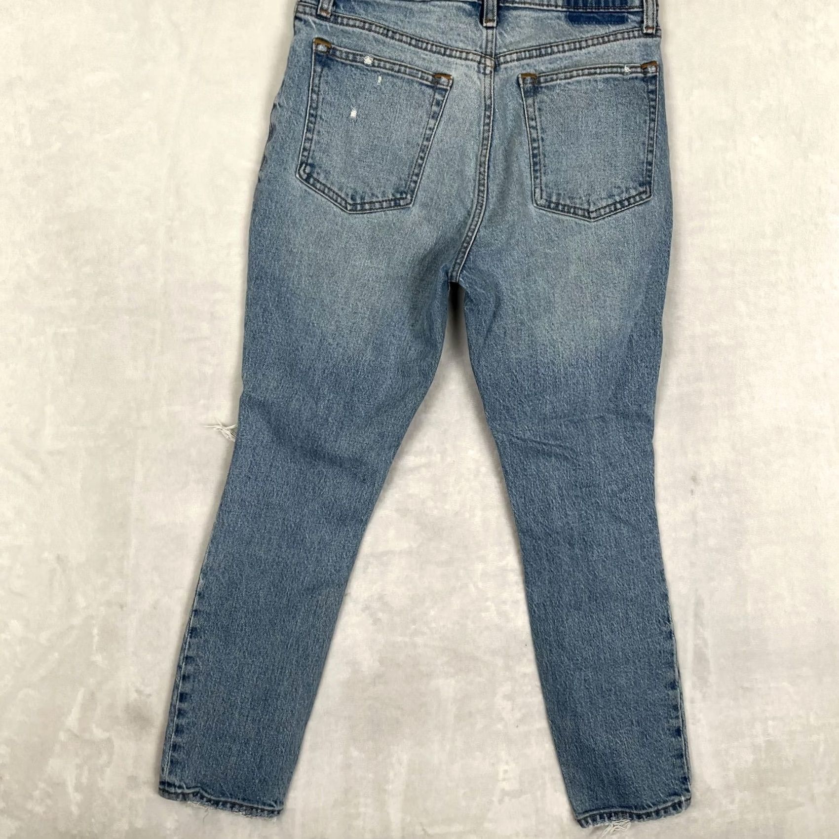 Abercrombie & Fitch VINTAGE Abercrombie & Fitch The Skinny High Rise Jeans Womens 27 4S Distressed Denim Size 27" / US 4 / IT 40 - 7 Thumbnail
