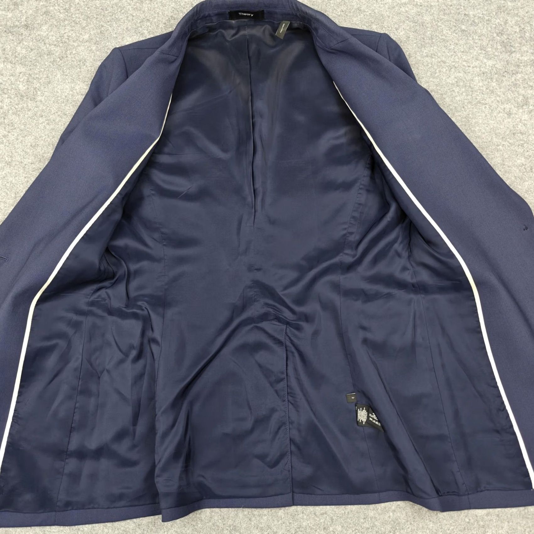 Theory Theory Jacket Womens 2 Blue Blazer Etiennette Wool One Button Lined Workwear Size XS / US 0-2 / IT 36-38 - 3 Thumbnail