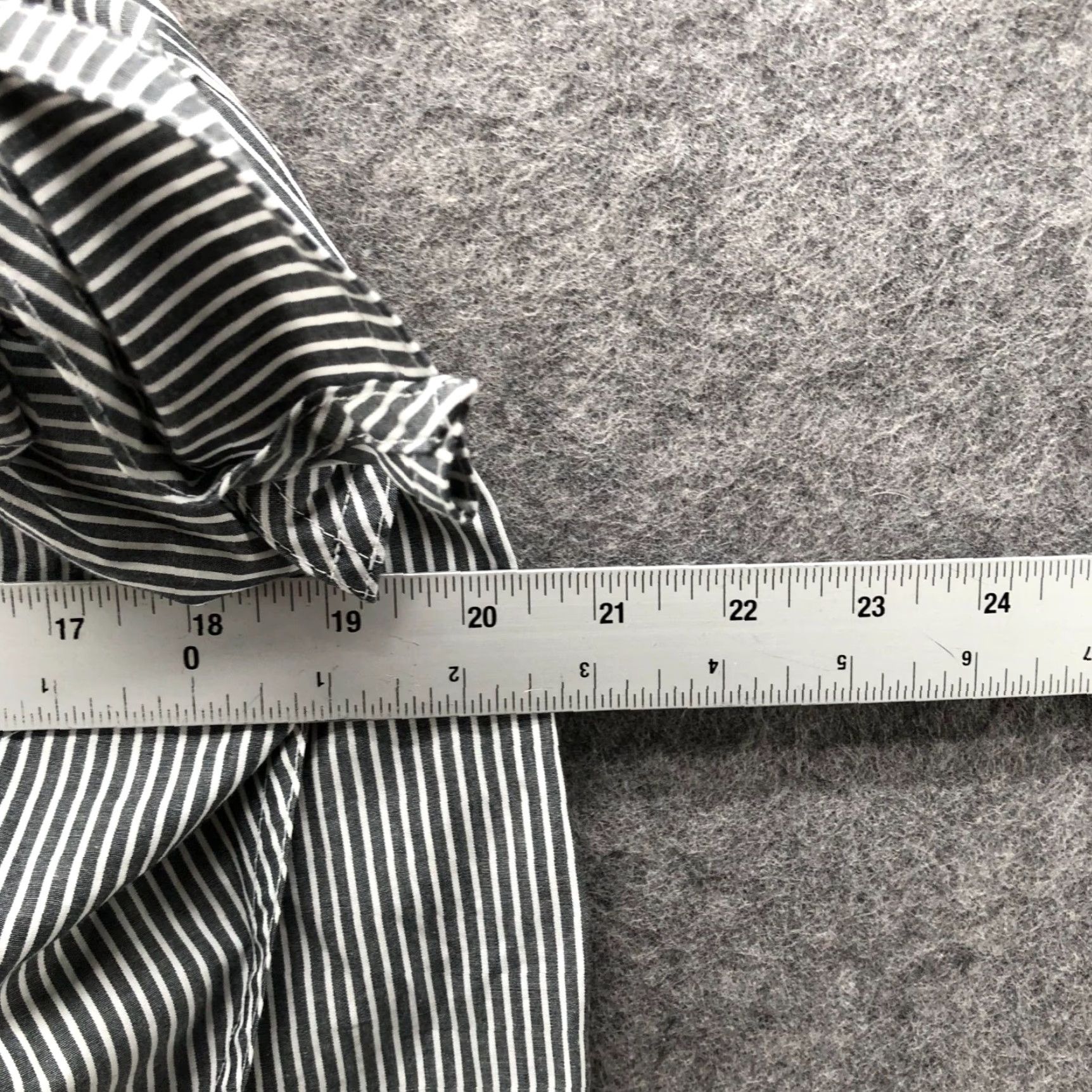 Chaps NWT Chaps Wrap Midi Skirt Womens 12 Gray Striped Poplin Stretch Side Zip Casual Beach Summer Coastal Vacation - Mens Size 34" / US 12 / IT 48 - 6 Thumbnail