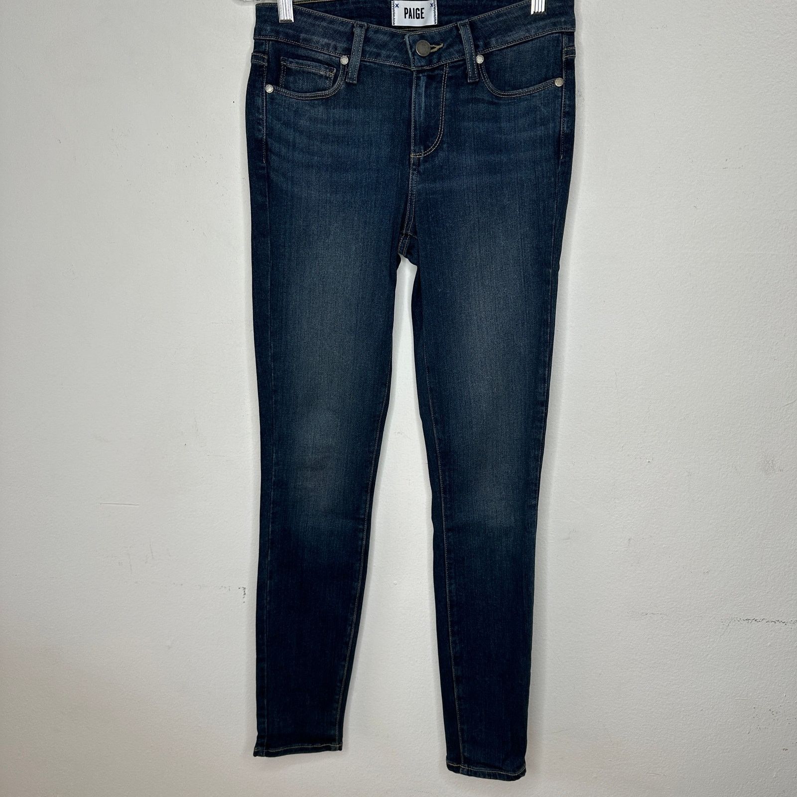 Paige Paige Dark Wash Verdugo Ankle Nottingham Skinny Jean 26 Size 26" / US 2 / IT 38 - 1 Thumbnail