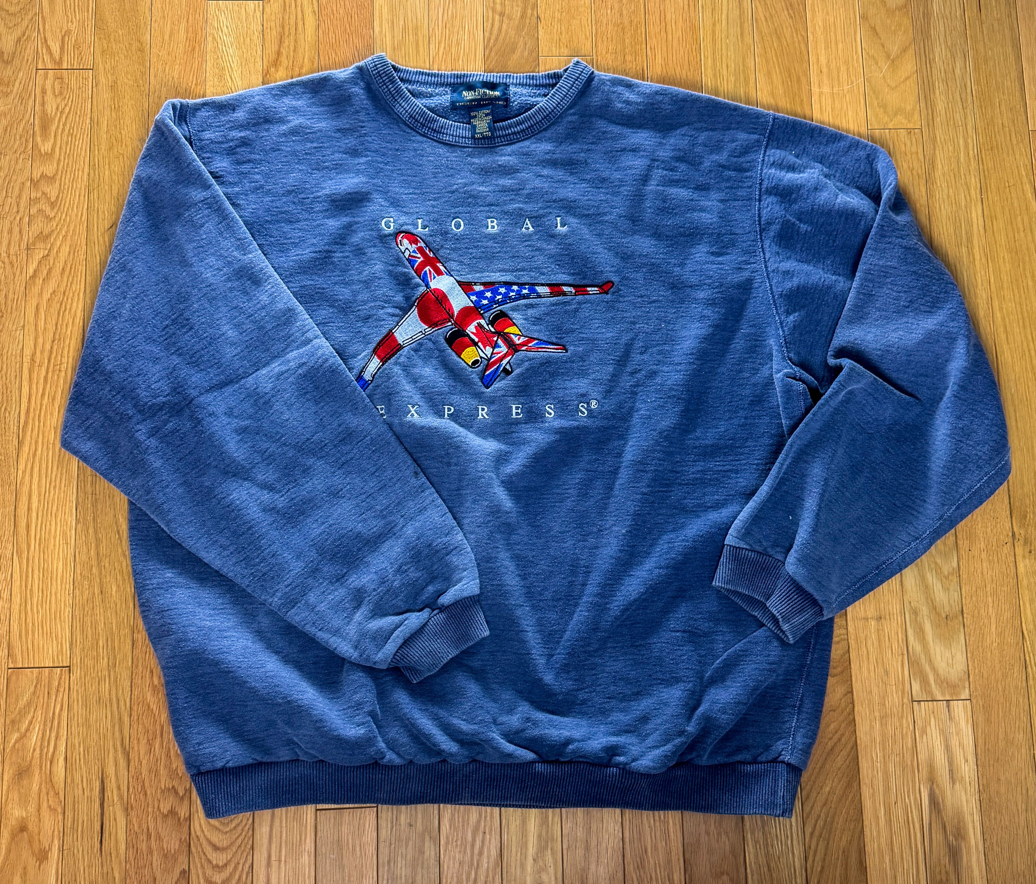 Vintage 90s Global Express Vintage Crewneck Size US XXL / EU 58 / 5 - 1 Preview