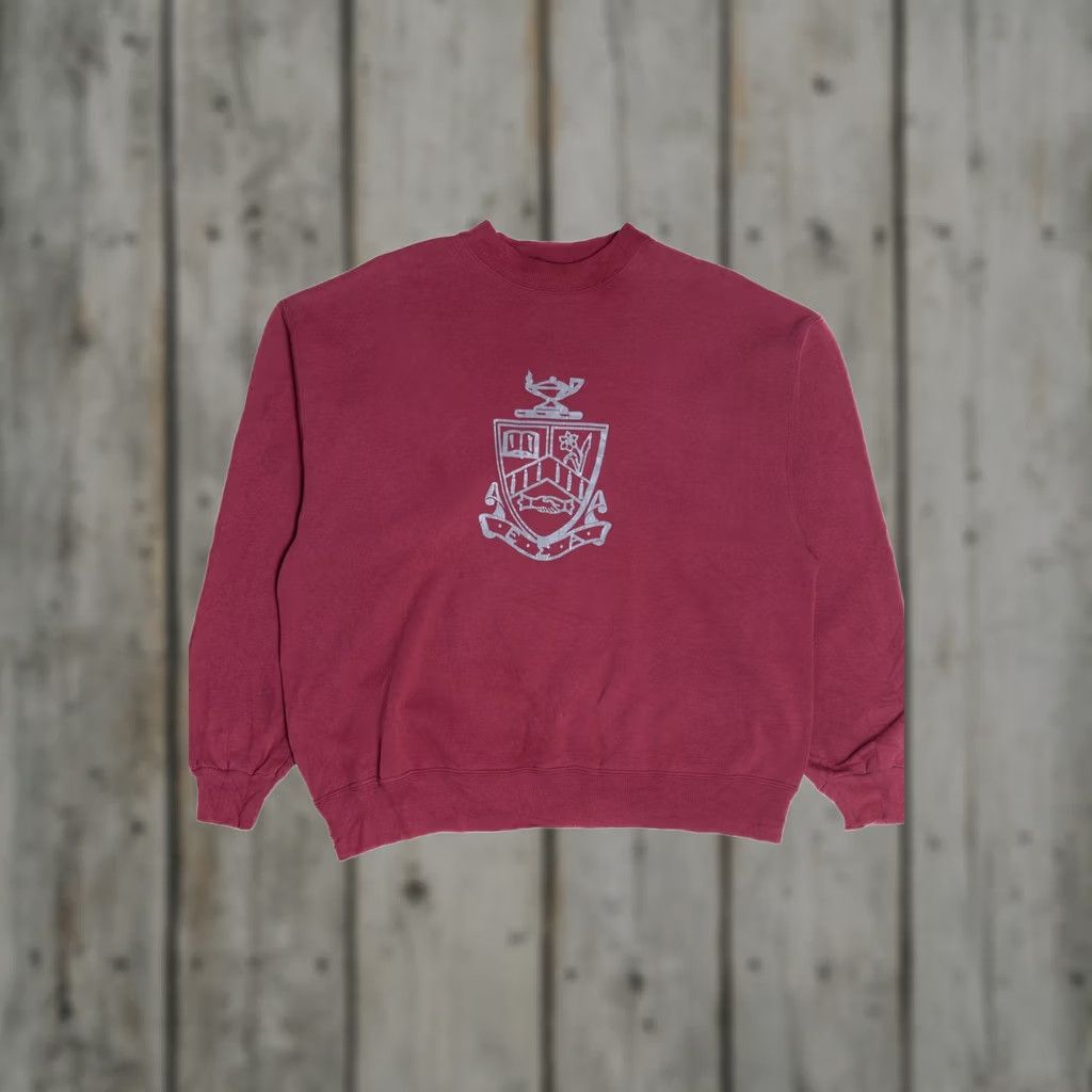 Hanes VINTAGE Hanes Sweatshirt Epsilon Sigma Alpha Sorority Insignia 1990s X-Large Red Size US XL / EU 56 / 4 - 1 Thumbnail