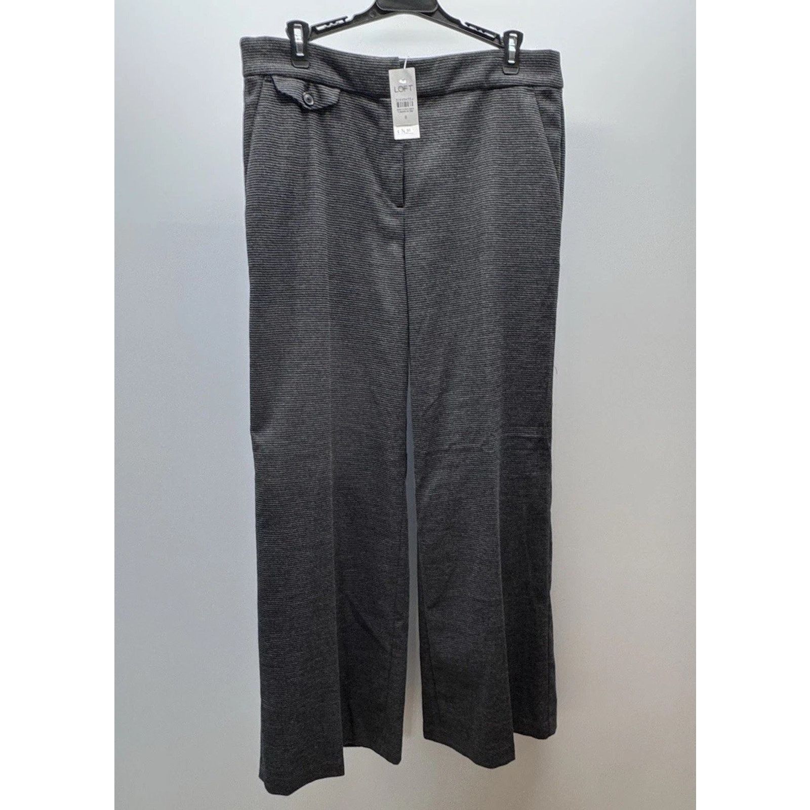 Loft Loft NWT Button Pocket Trouser Pants Size 8 Black/Gray Size 30" / US 8 / IT 44 - 1 Thumbnail