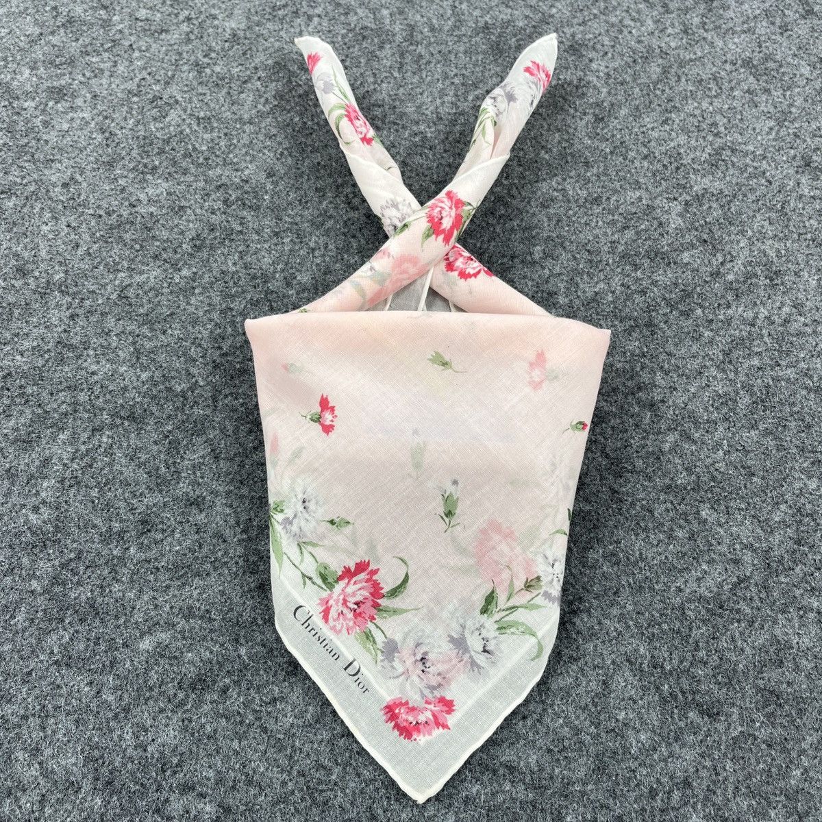 Vintage Christian Dior Handkerchief / Bandana / Neckerchief B521 Size ONE SIZE - 3 Thumbnail
