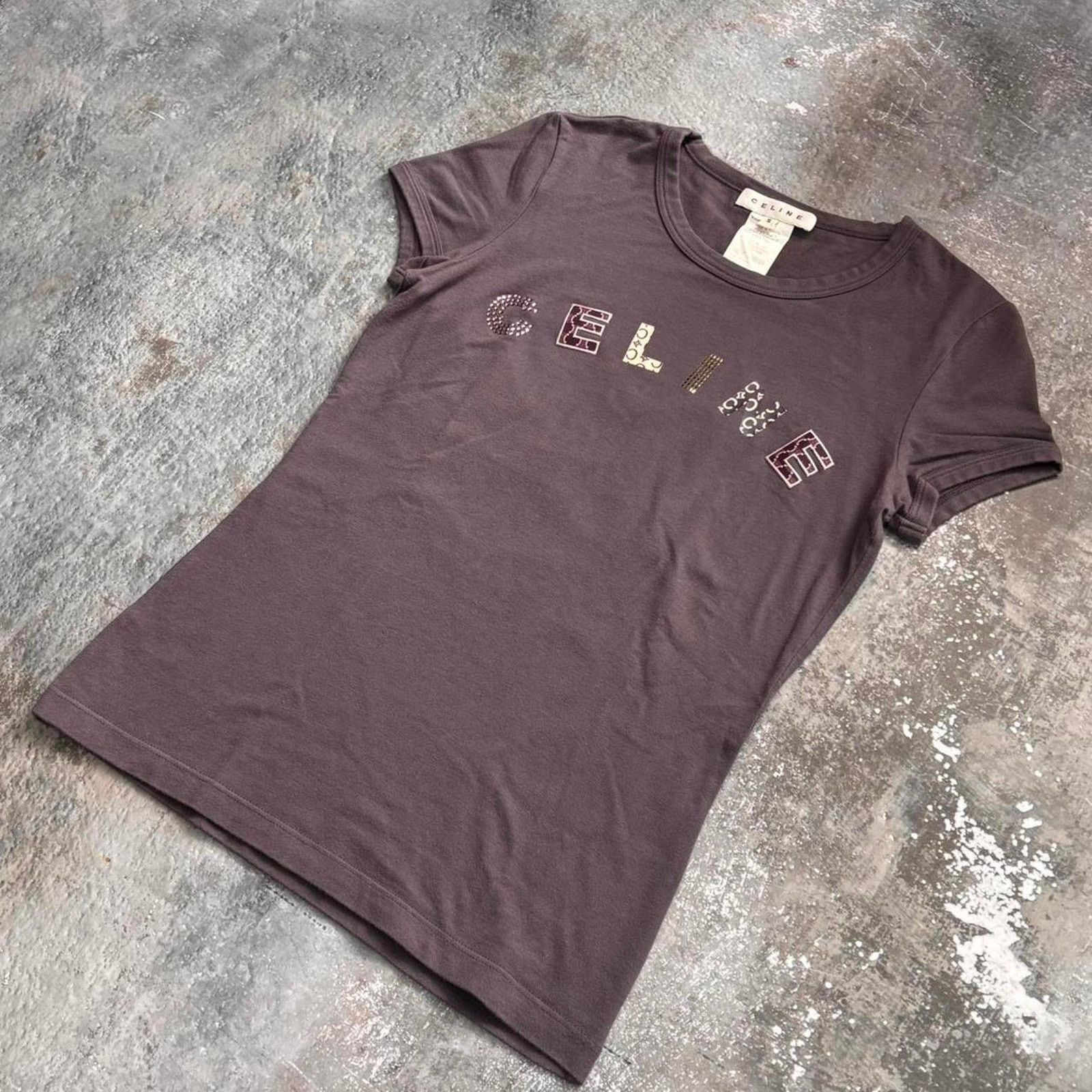 Celine Celine Light Purple Logo Baby Tee. Size Small Size S / US 4 / IT 40 - 2 Thumbnail
