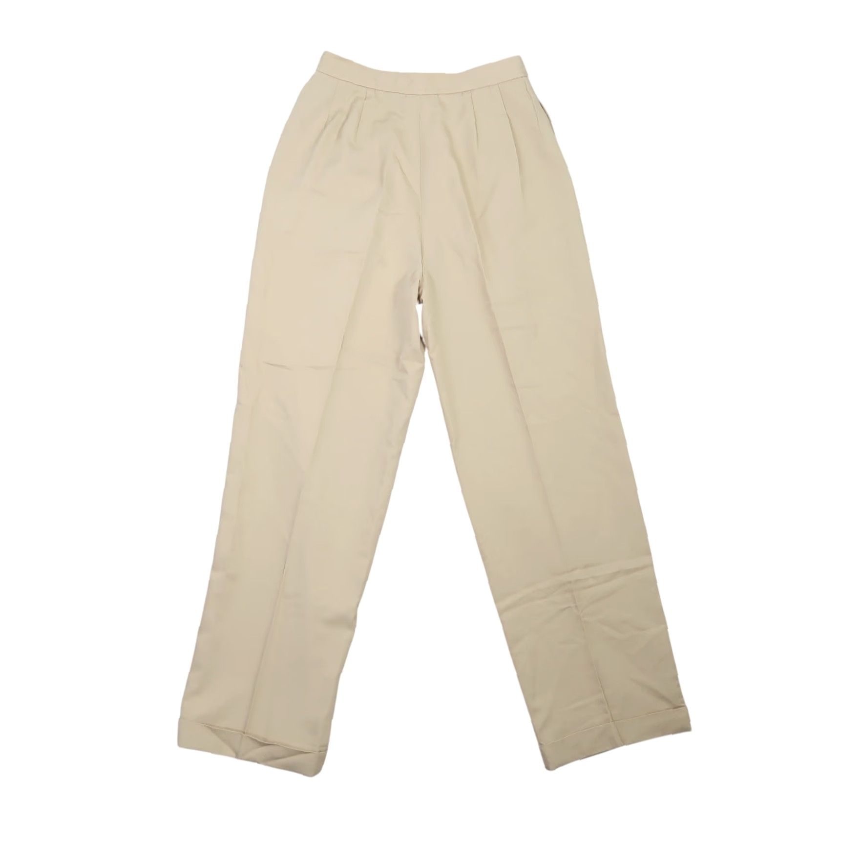 Liz Claiborne VINTAGE Liz Claiborne Pants 90s High Rise Straight Leg Khaki Tan 28" 10 Regular Women Dress Pants Size 32" / US 10 / IT 46 - 3 Thumbnail