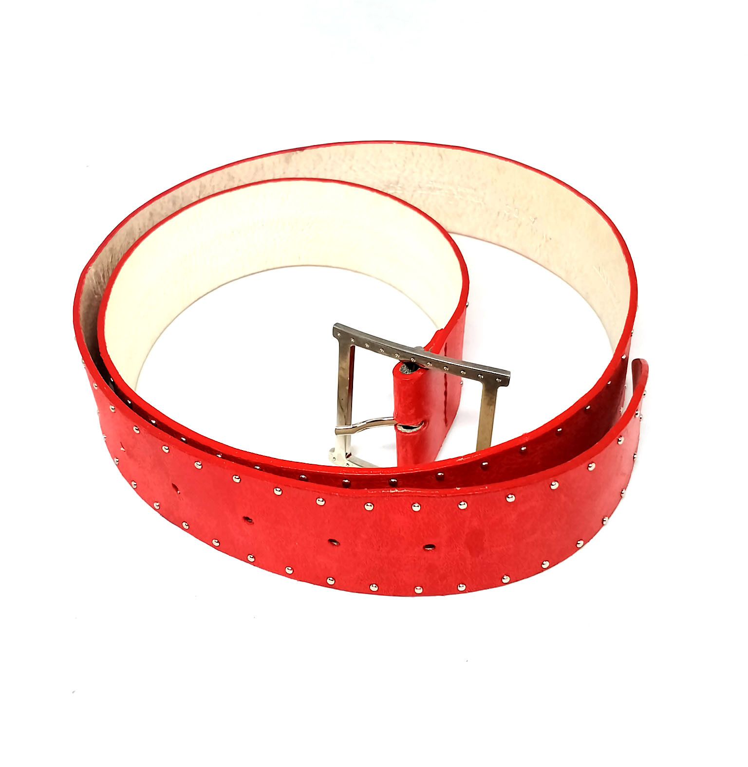 Orciani Vintage 1980s Claudio Orciani Red Leather Belt Size ONE SIZE - 8 Thumbnail
