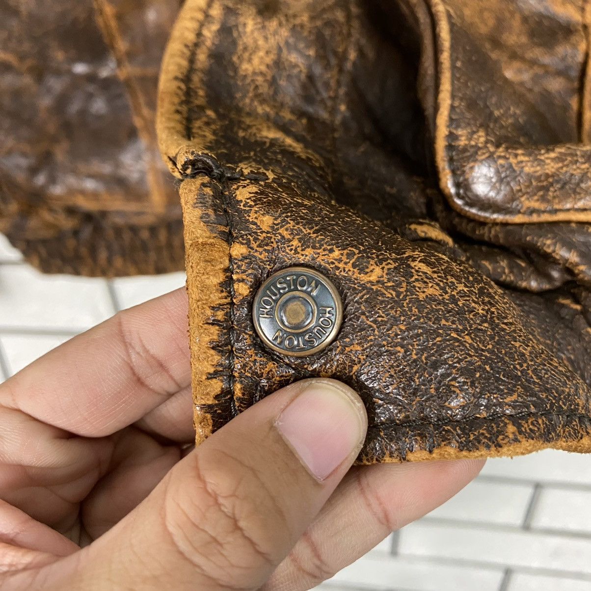 Vintage 🔥VINTAGE FLY LEATHER JACKET BLANKET AERO LEATHER Size US M / EU 48-50 / 2 - 16 Thumbnail