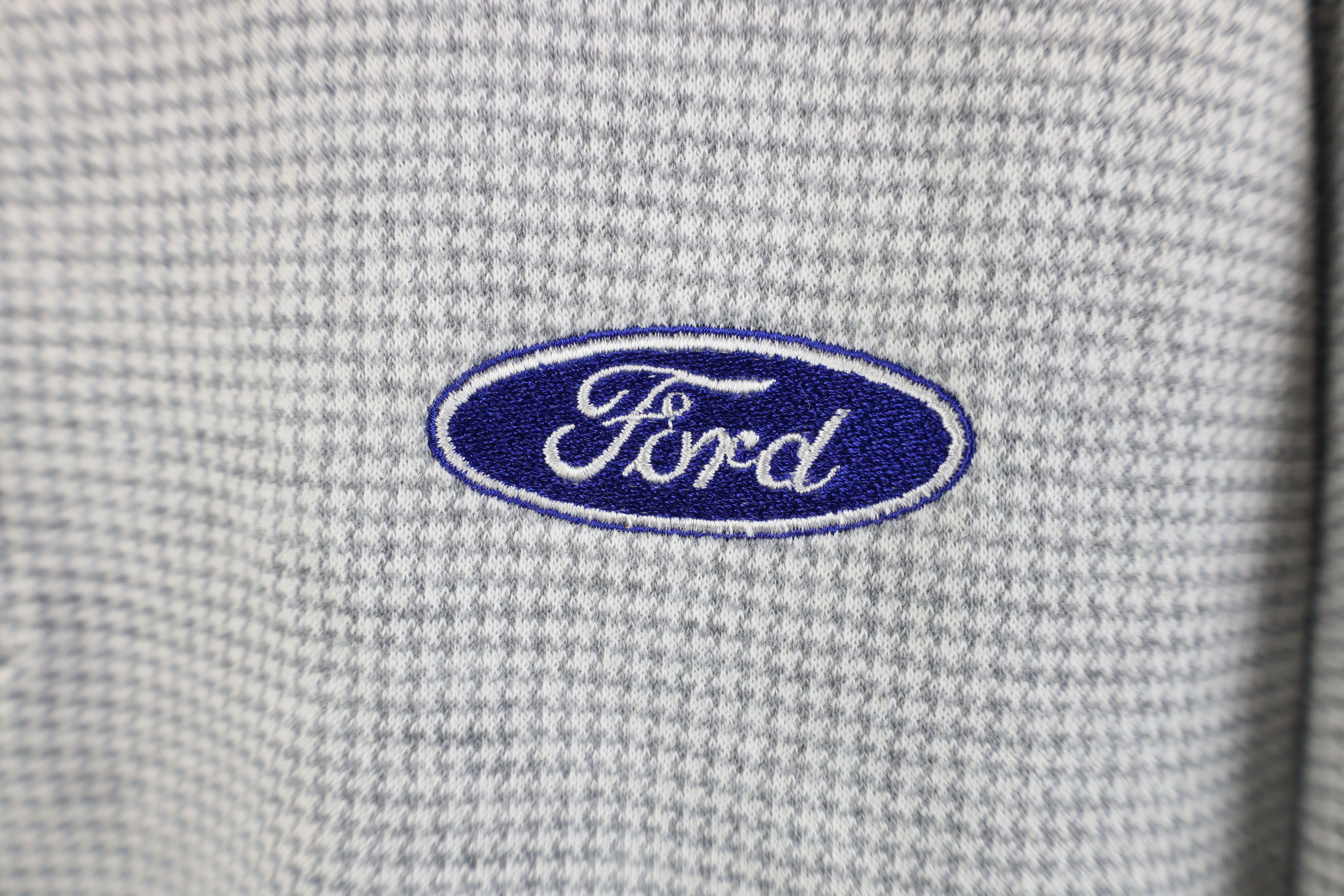 Vintage Vintage Ford Motor Company Houndstooth Knit Henley Sweater Size US XL / EU 56 / 4 - 4 Thumbnail