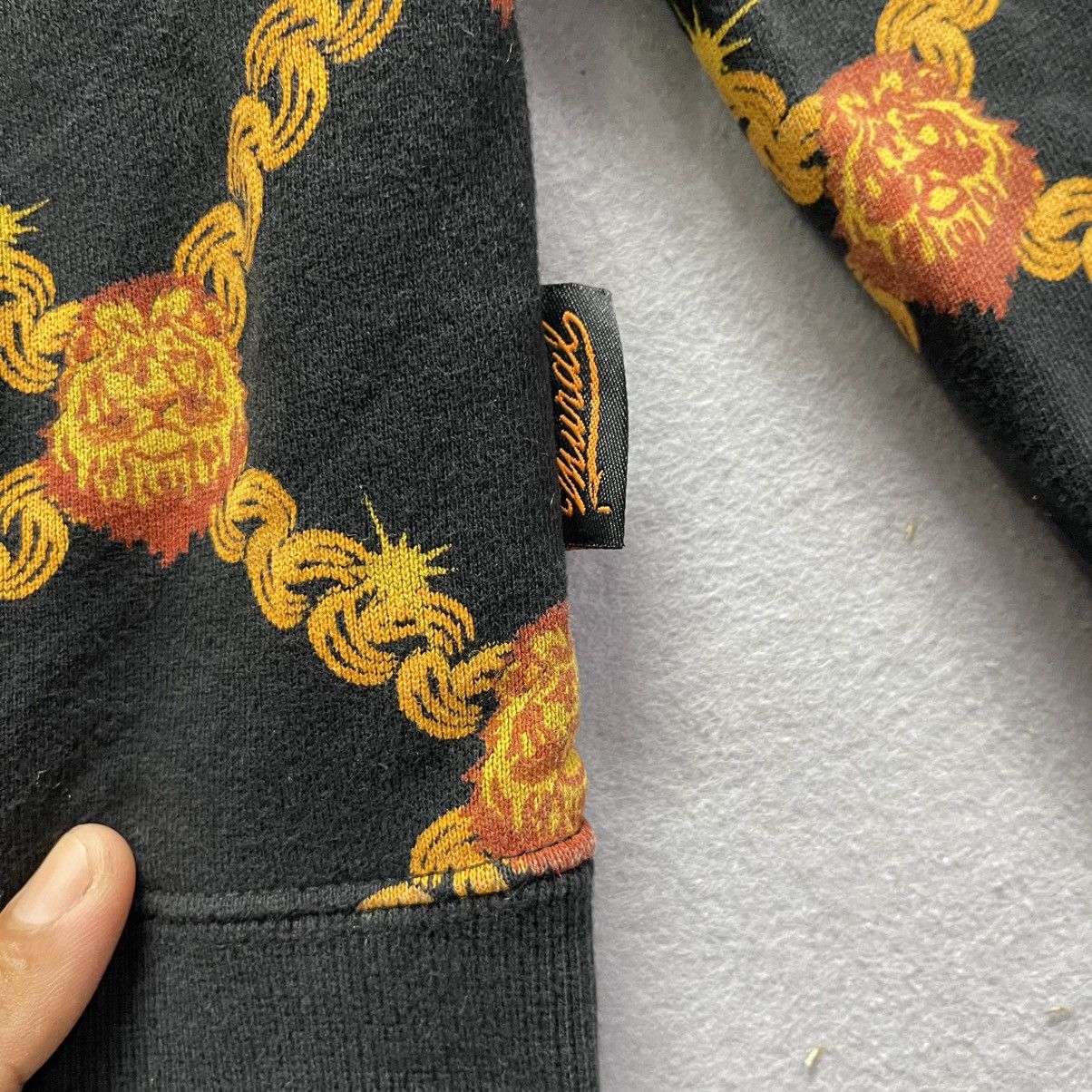 Japanese Brand Vintage Mural “Chain & Lion” Full Zip Hoodie Studio Murasaki Size US XL / EU 56 / 4 - 6 Thumbnail