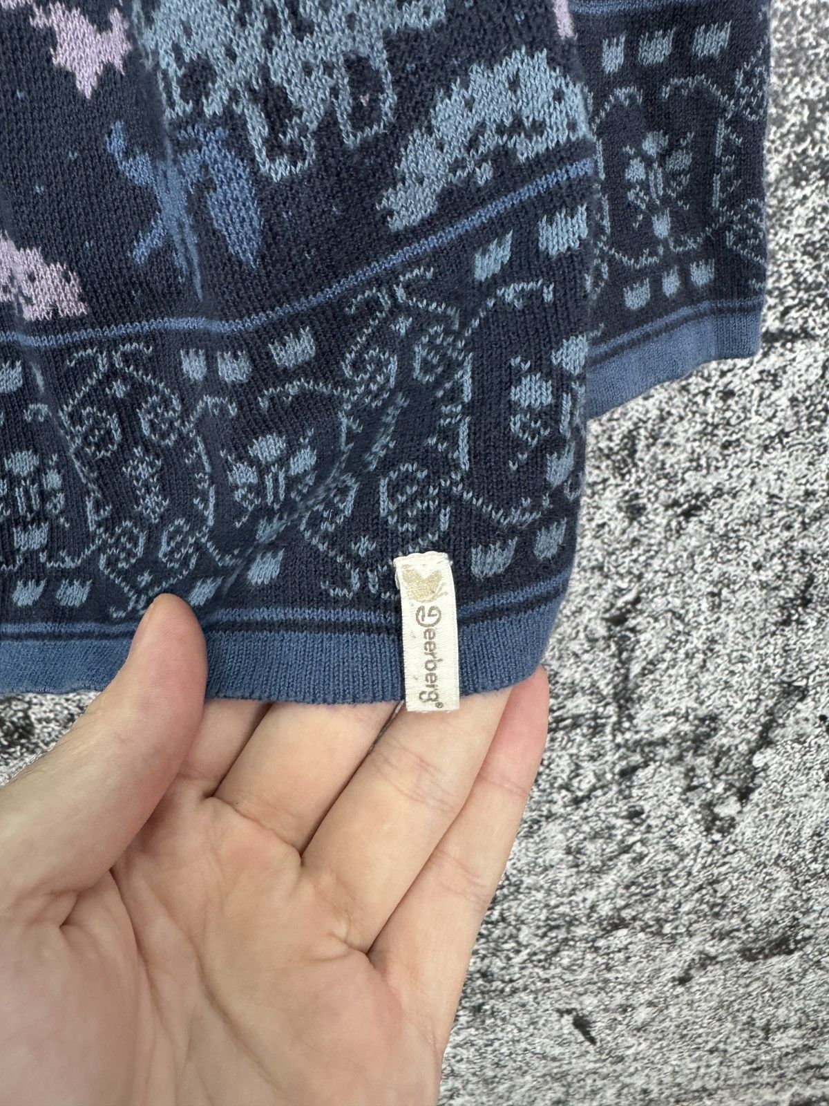 Other Deerberg Floral Cardigan Button Up Knit Sweater Blue Purple Size XL / US 12-14 / IT 48-50 - 6 Thumbnail