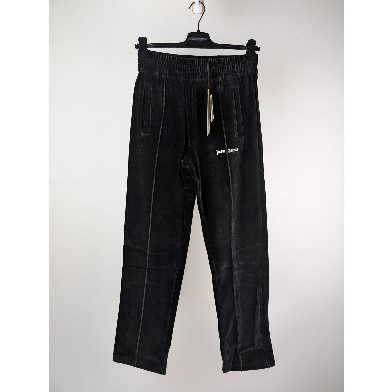 Palm Angels o1rshd1 Q:2 / Velvet Track Pants in Black / White Size US 34 / EU 50 - 1 Thumbnail