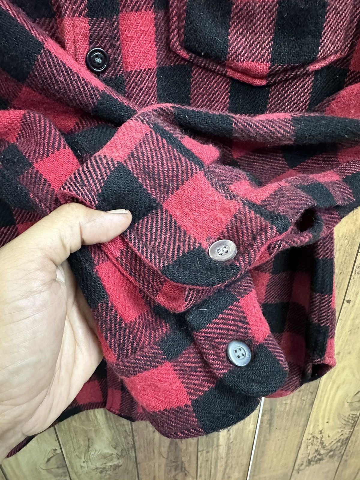 Vintage Vintage Wrangler Wool Flannel Shirt A467 Size US S / EU 44-46 / 1 - 4 Thumbnail