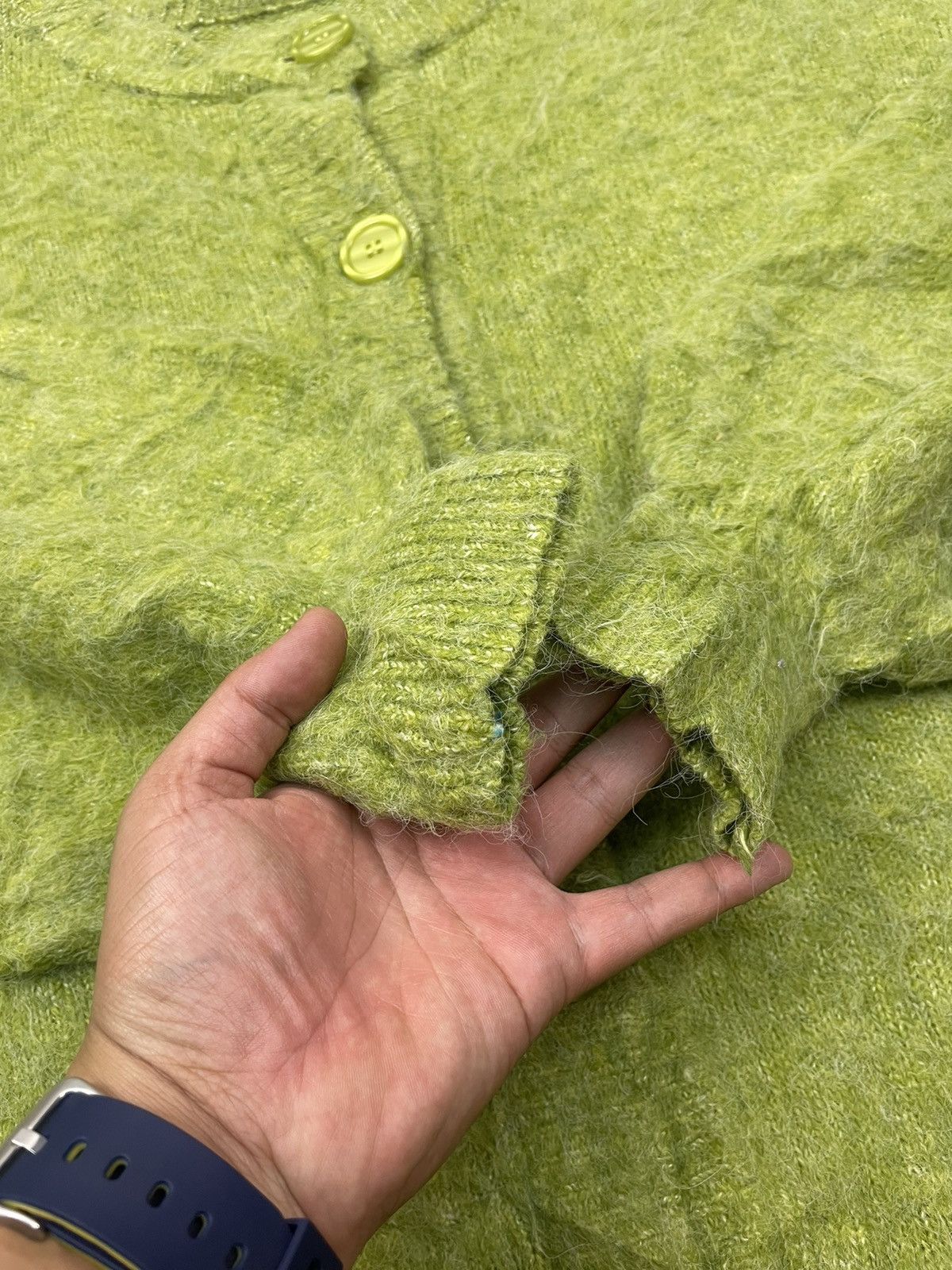 Vintage Vintage Mohair Cardigan Jacket Baggy Kurt Cobain Grunge Size US XL / EU 56 / 4 - 9 Thumbnail